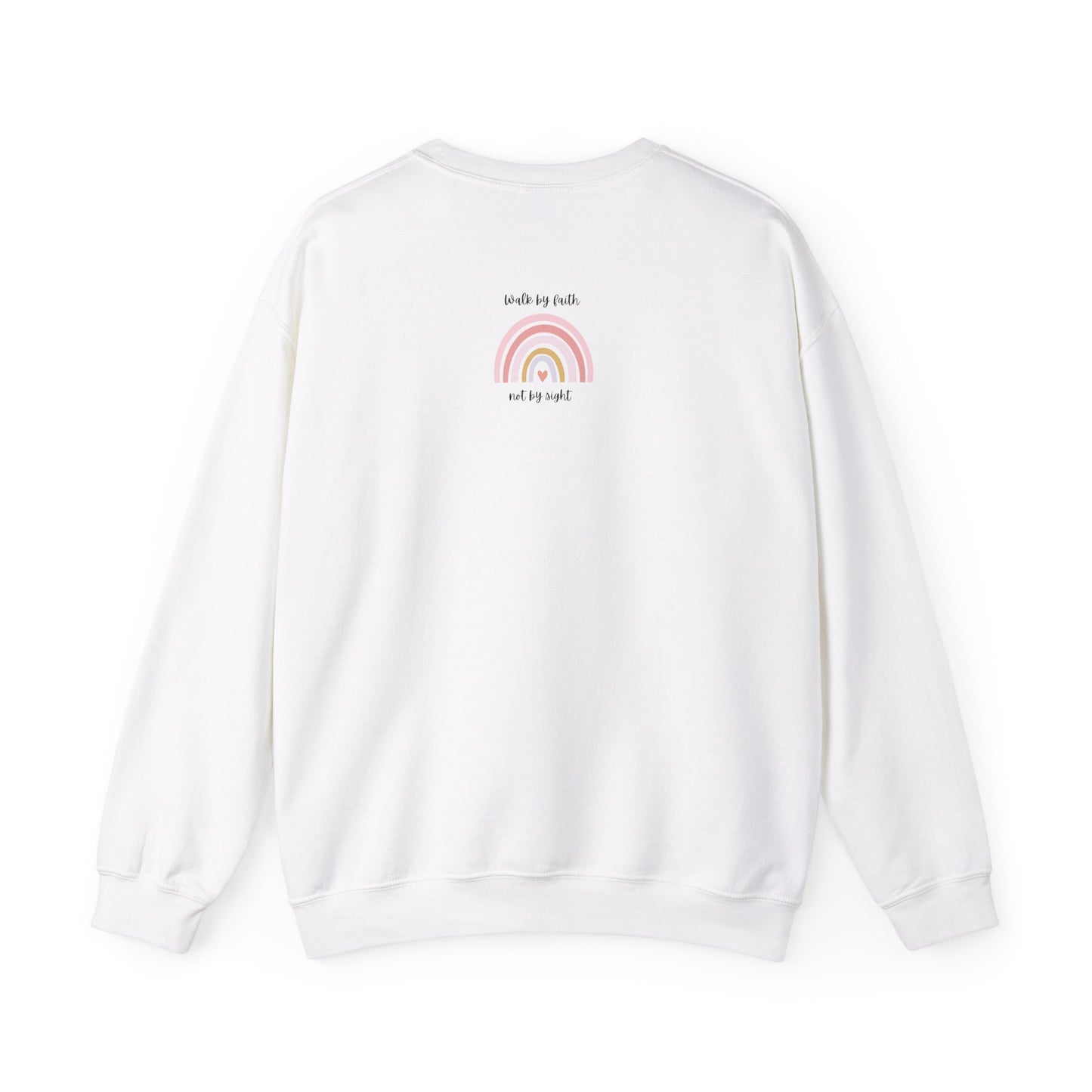 Walk By Faith Rainbow Unisex Crewneck Sweatshirt