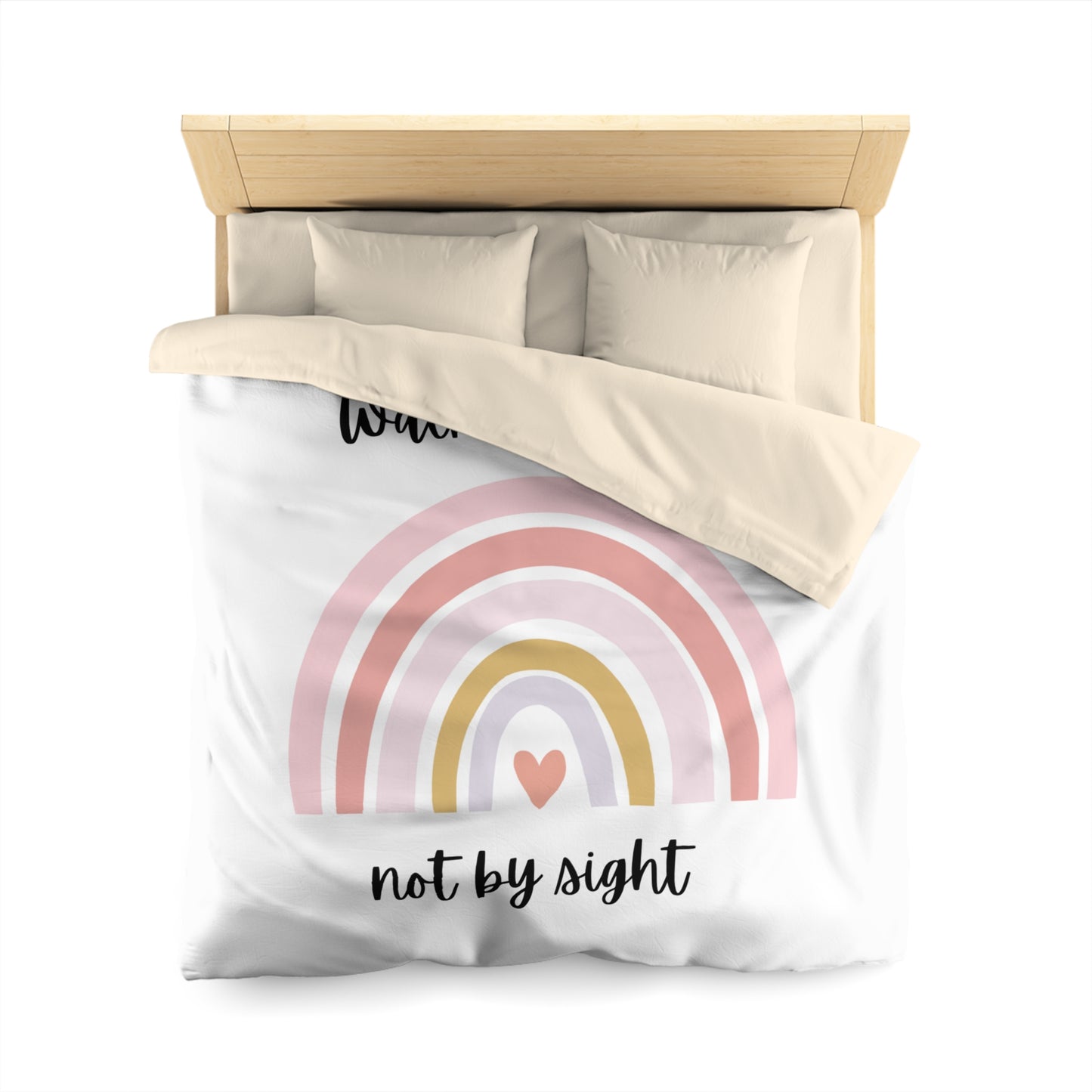 Walk By Faith Rainbow Microfiber Duvet Cover