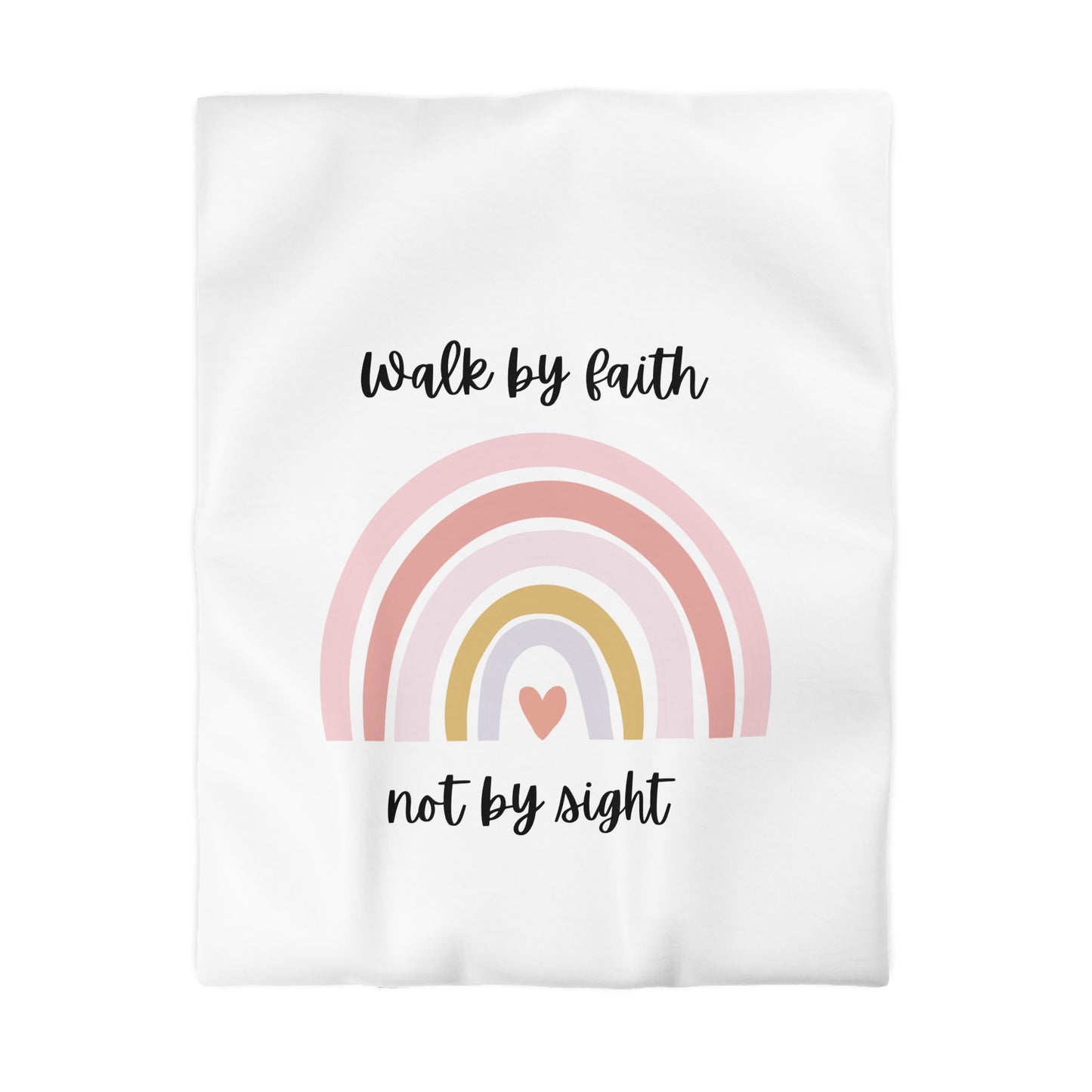 Walk By Faith Rainbow Microfiber Duvet Cover