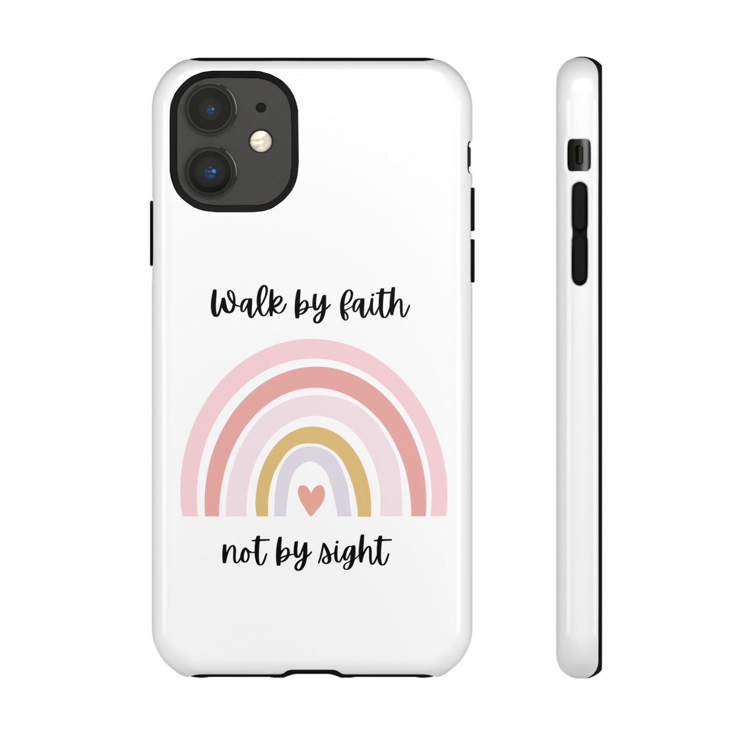 Walk By Faith Rainbow Phone Case