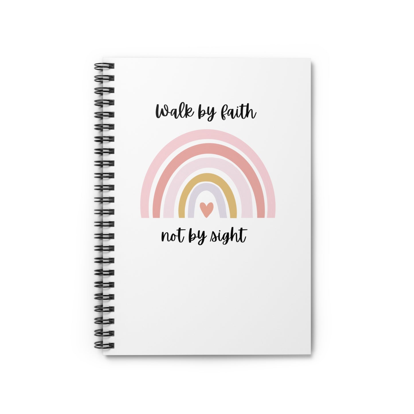 Walk By Faith Rainbow Ruled Notebook