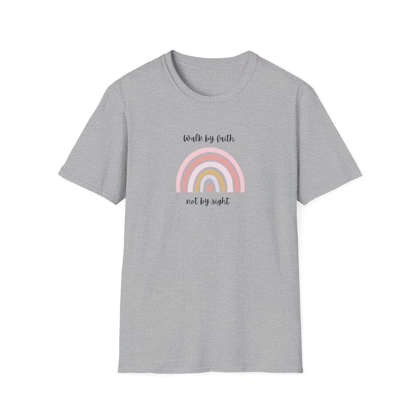 Walk By Faith Rainbow Unisex Soft Style T-Shirt