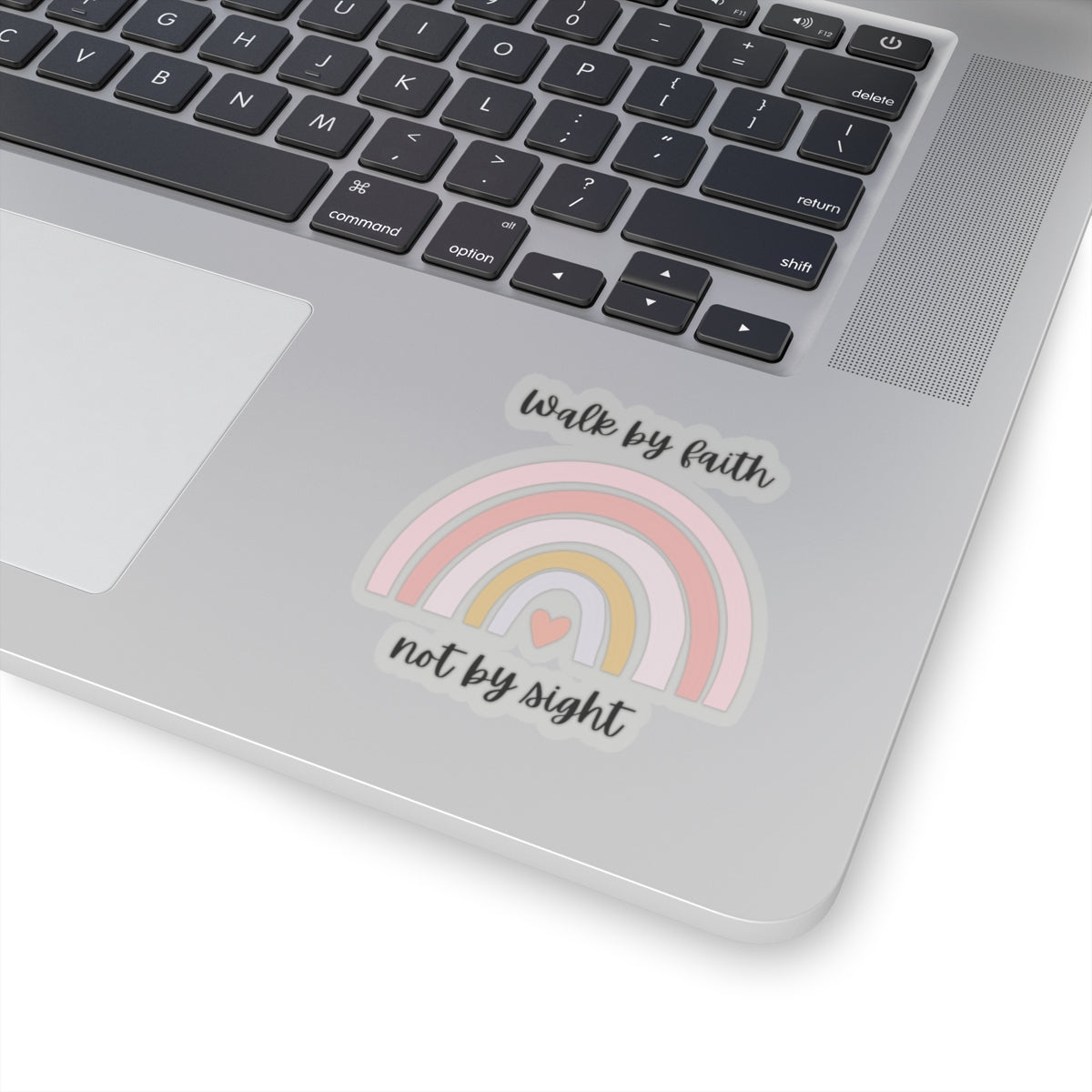 Walk By Faith Rainbow Kiss-Cut Stickers