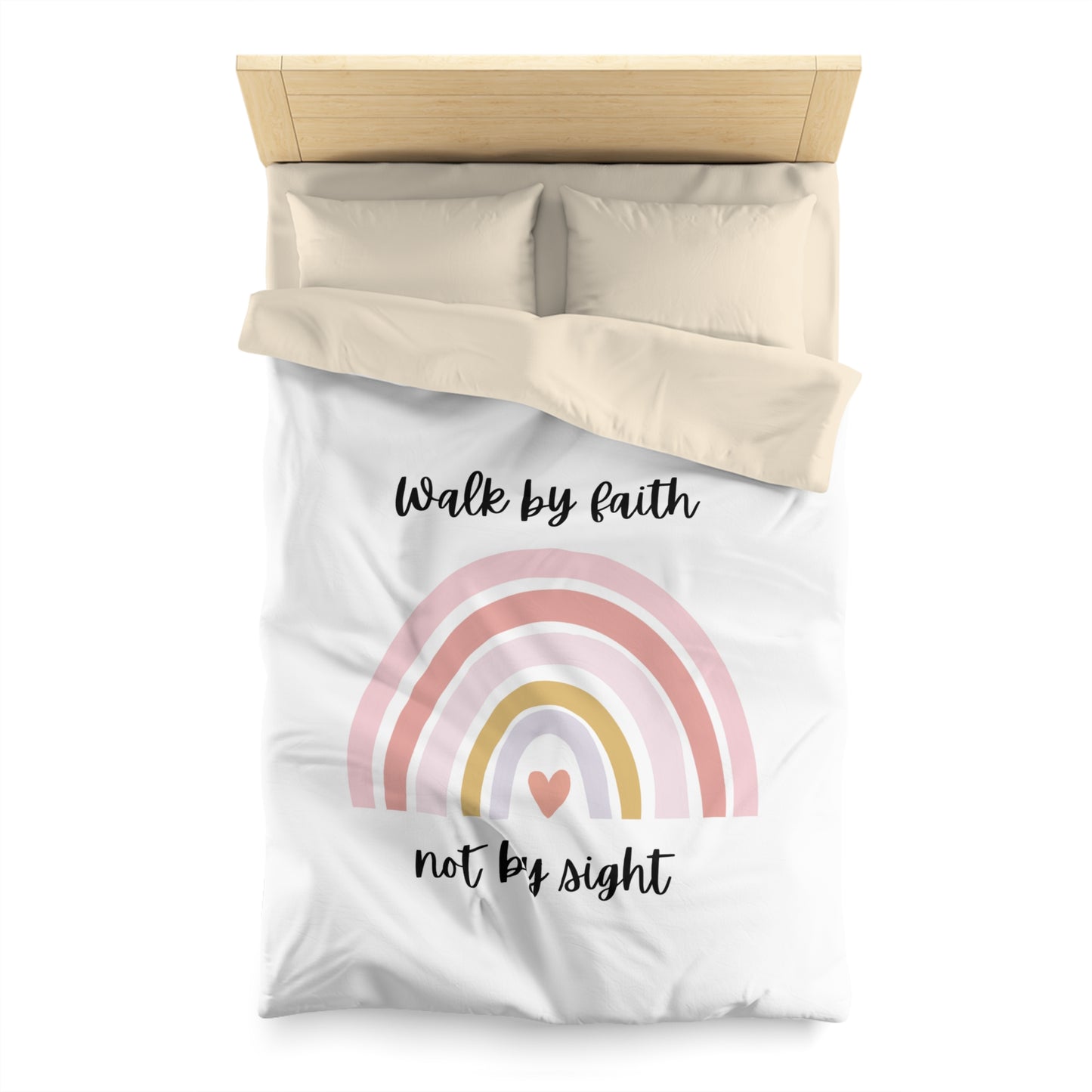 Walk By Faith Rainbow Microfiber Duvet Cover