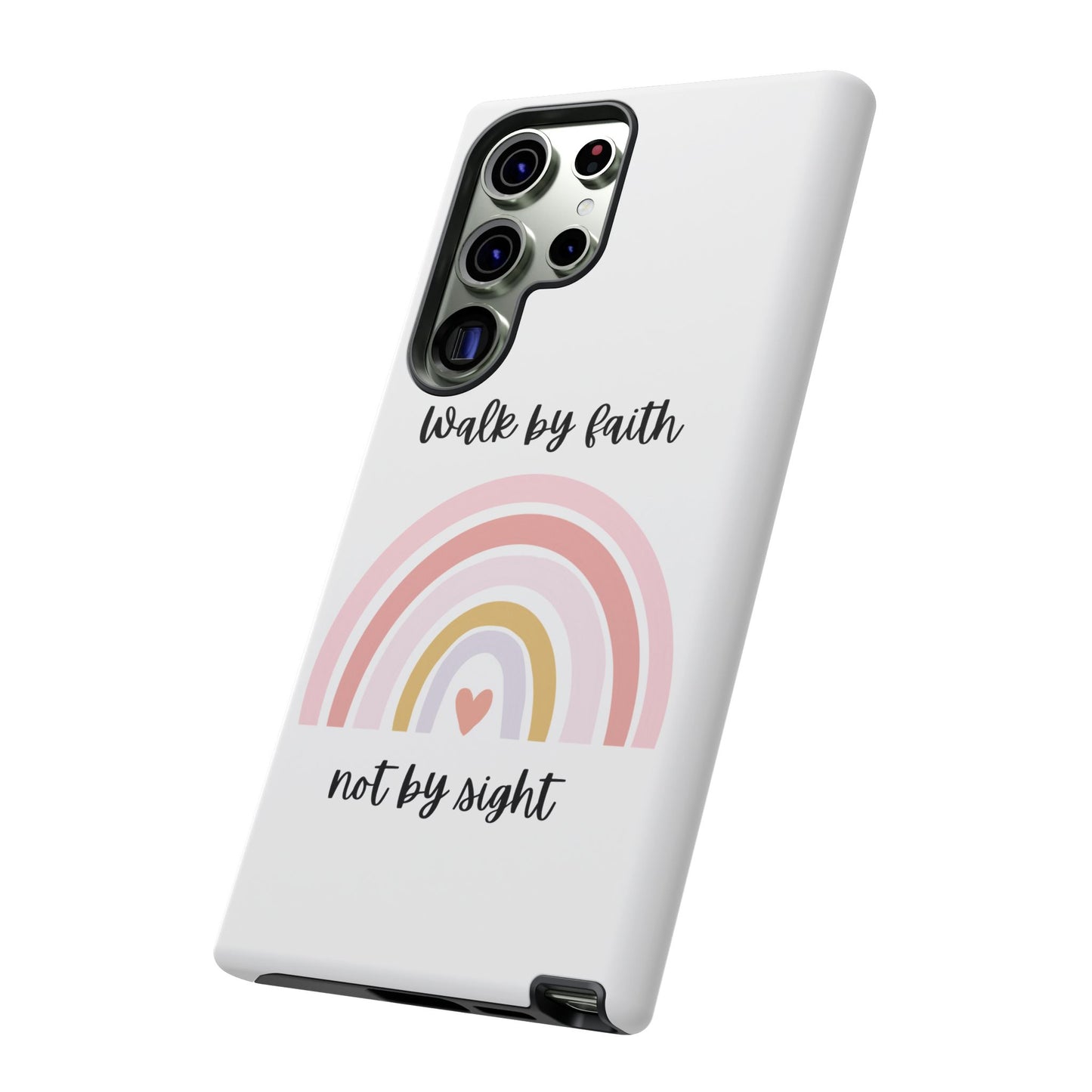 Walk By Faith Rainbow Phone Case