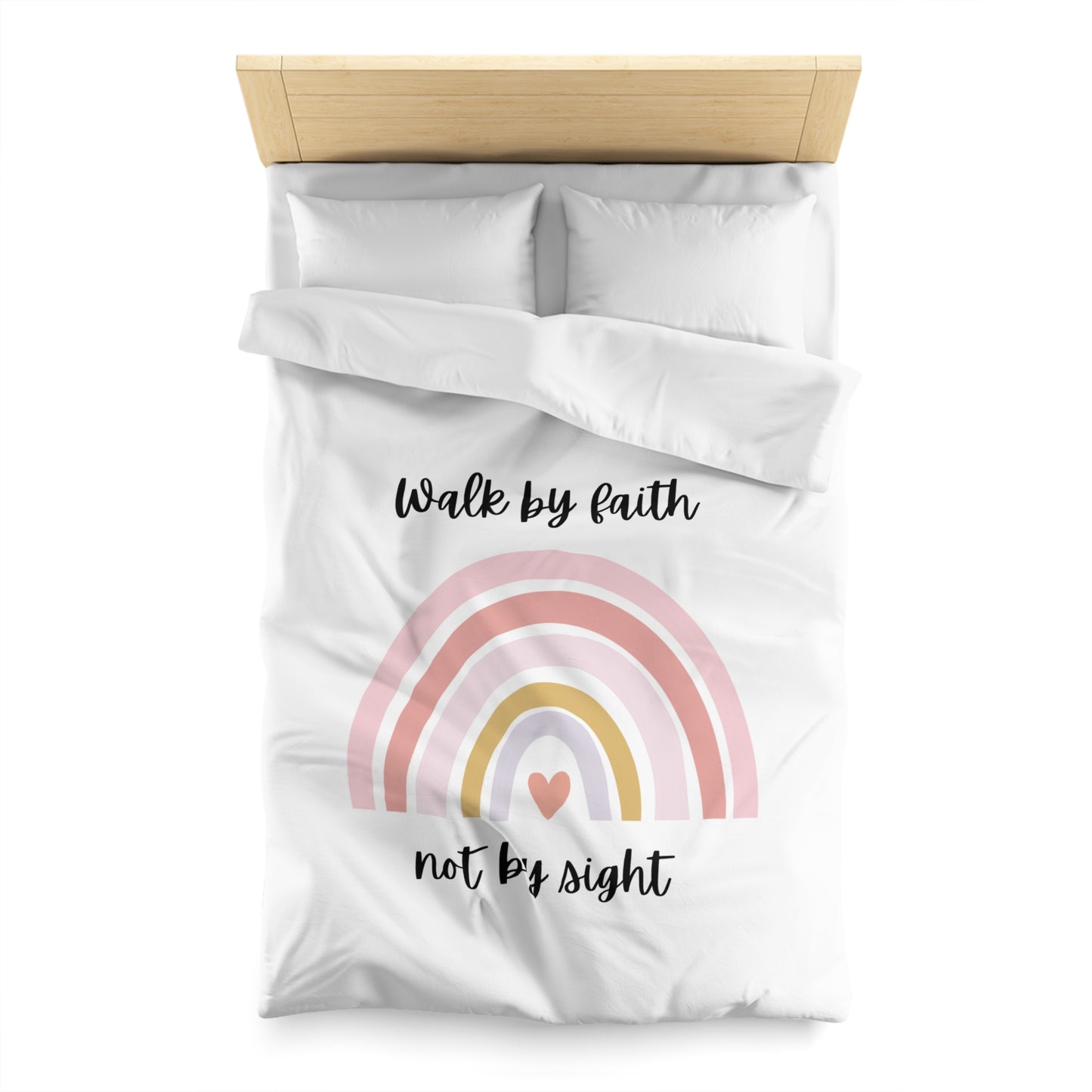 Walk By Faith Rainbow Microfiber Duvet Cover