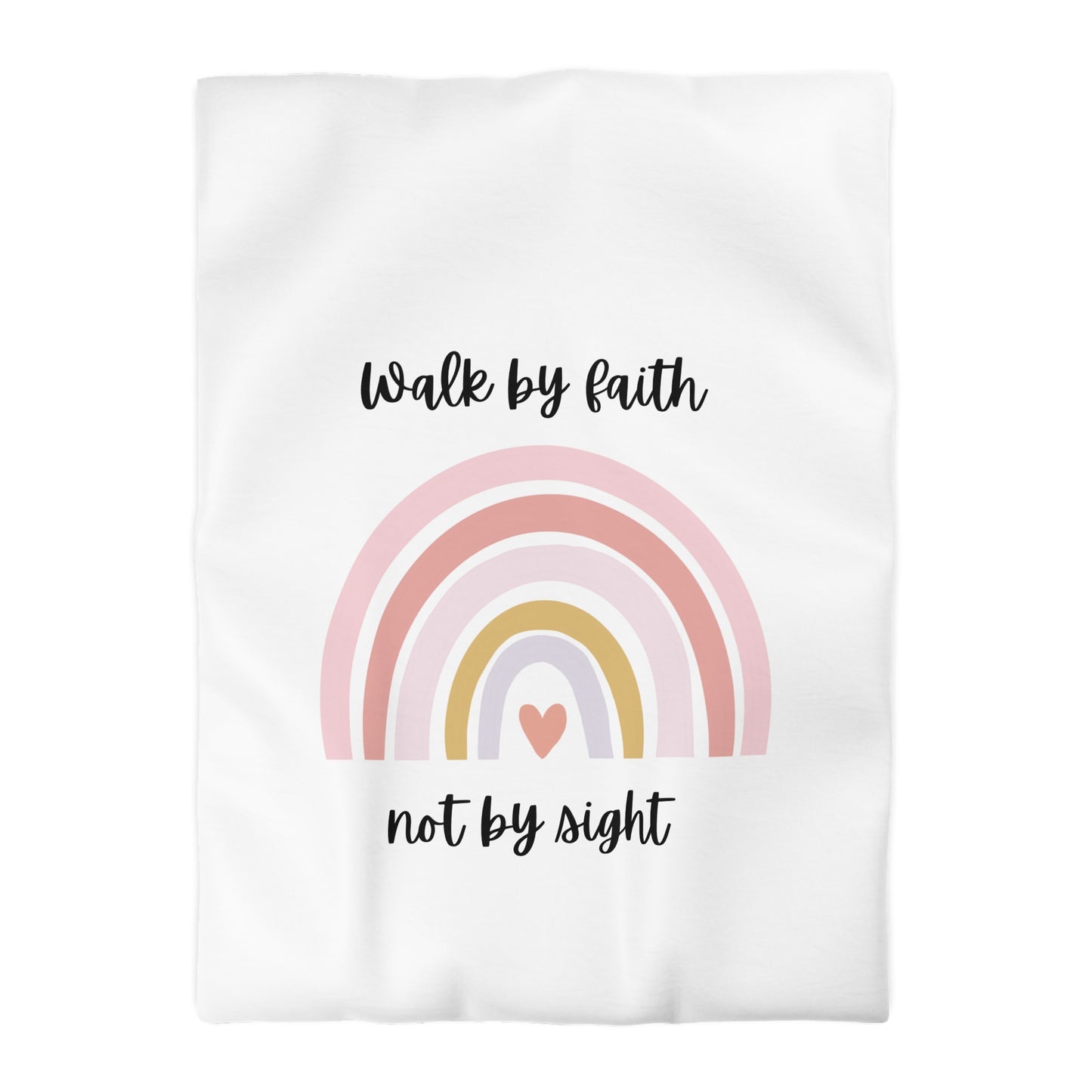 Walk By Faith Rainbow Microfiber Duvet Cover