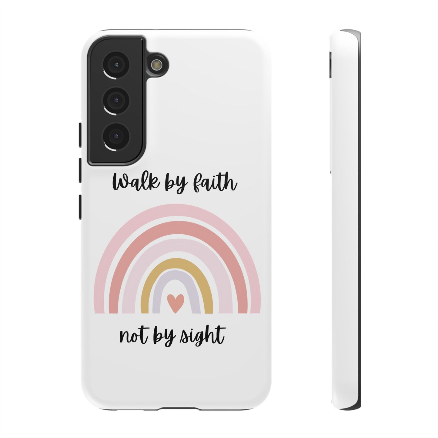 Walk By Faith Rainbow Phone Case