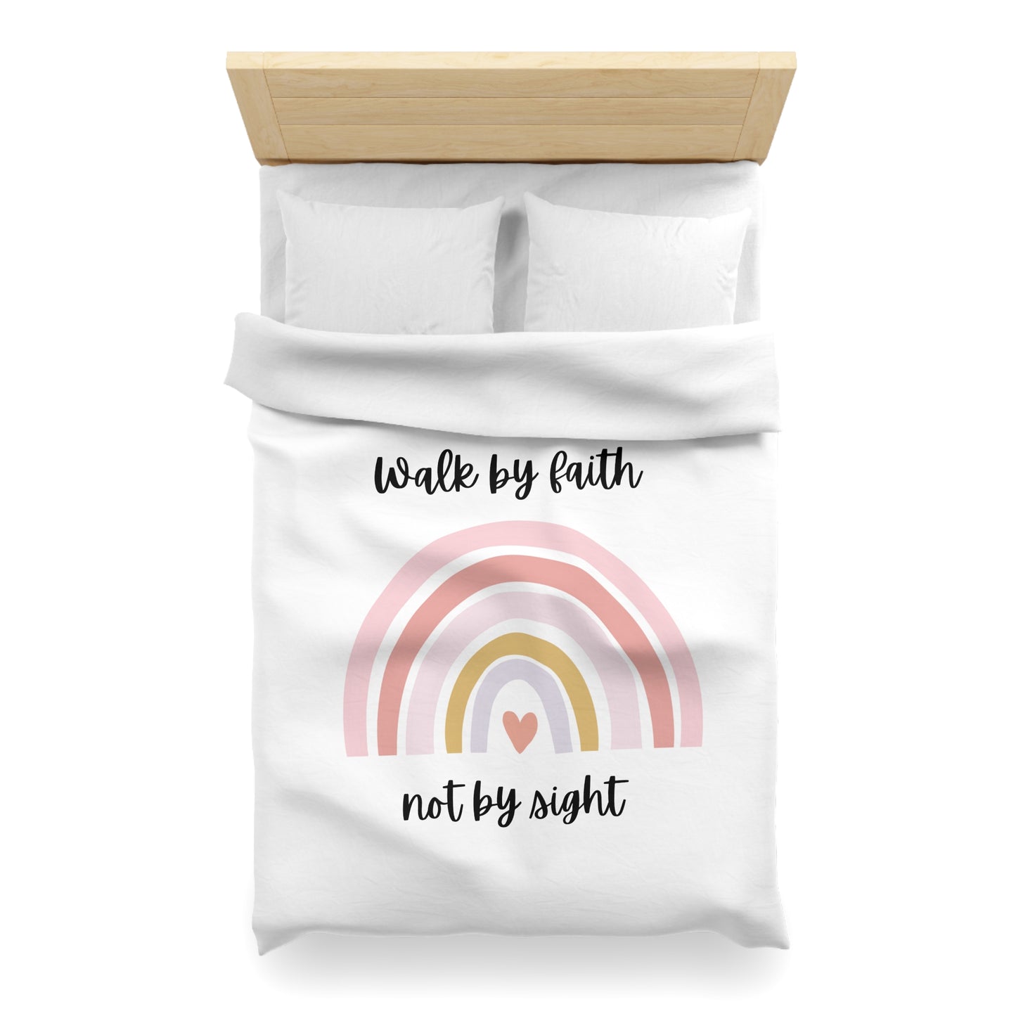 Walk By Faith Rainbow Microfiber Duvet Cover
