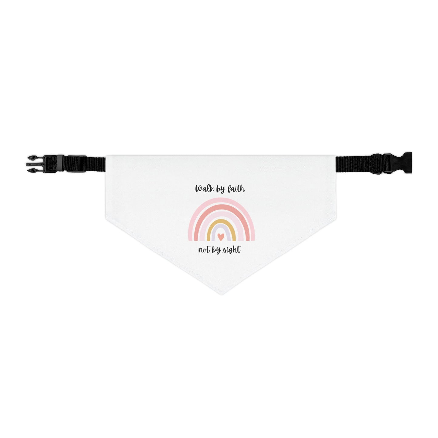 Walk By Faith Rainbow Pet Bandana Collar