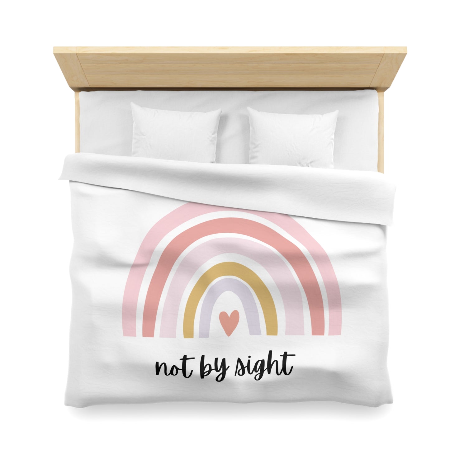 Walk By Faith Rainbow Microfiber Duvet Cover