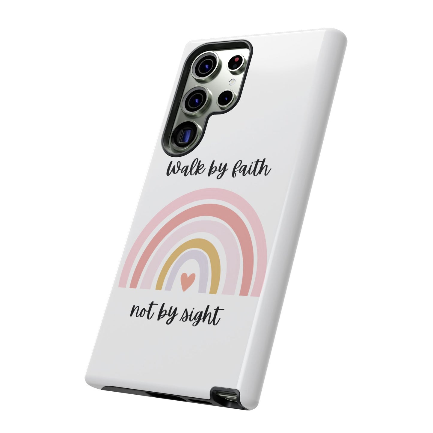 Walk By Faith Rainbow Phone Case