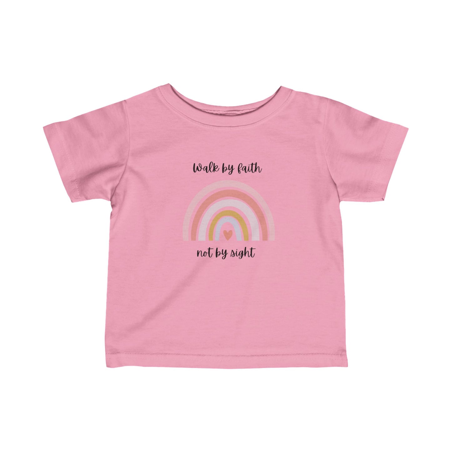 Walk By Faith Rainbow Infant Fine Jersey T-Shirt