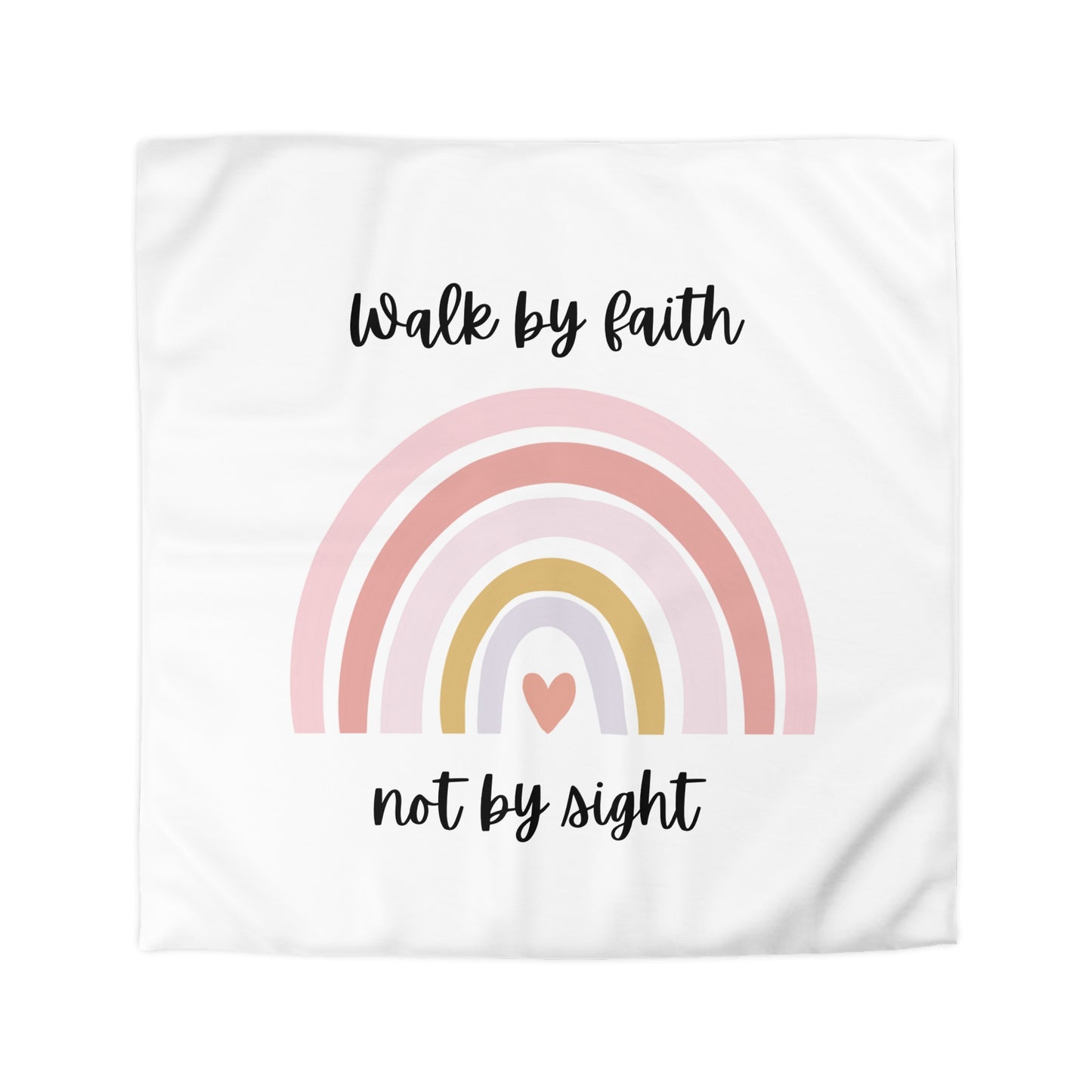 Walk By Faith Rainbow Microfiber Duvet Cover