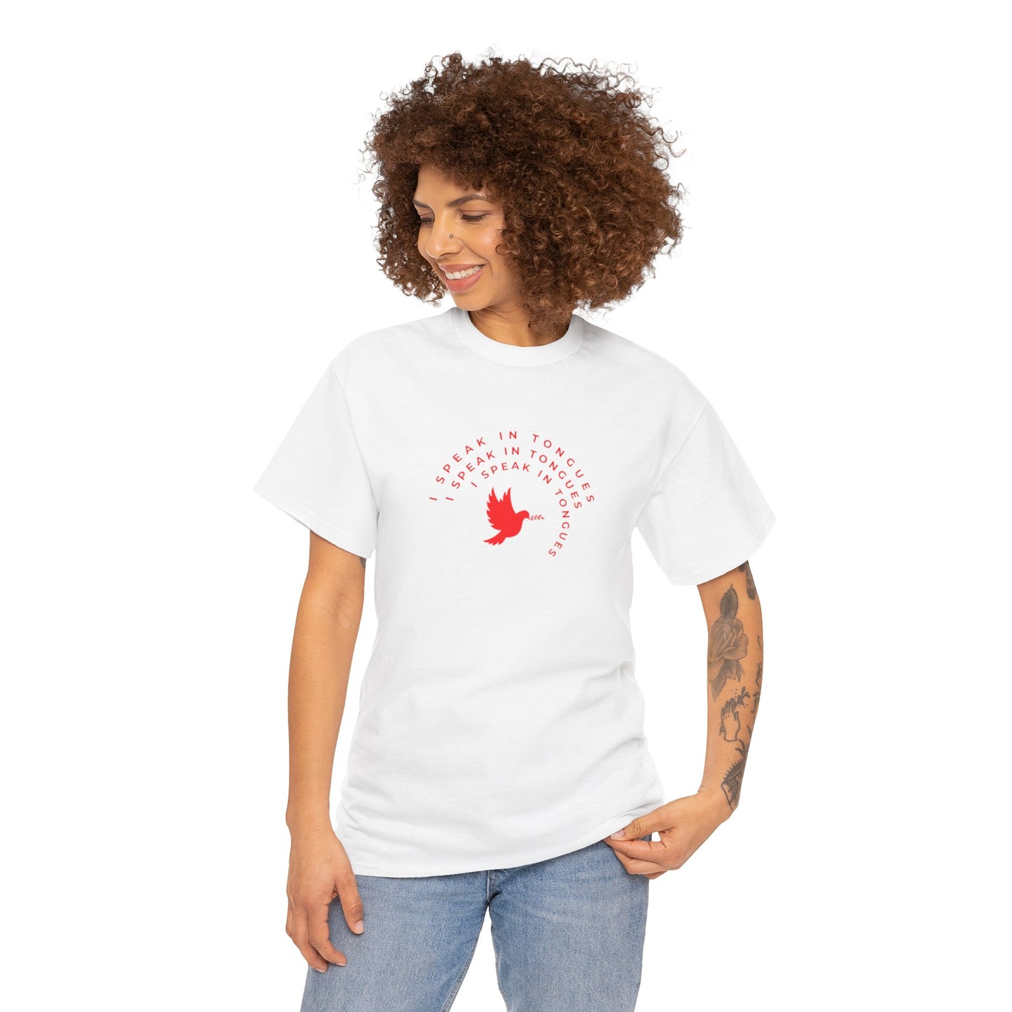 Speak In Tongues Red Dove Unisex Cotton T-Shirt