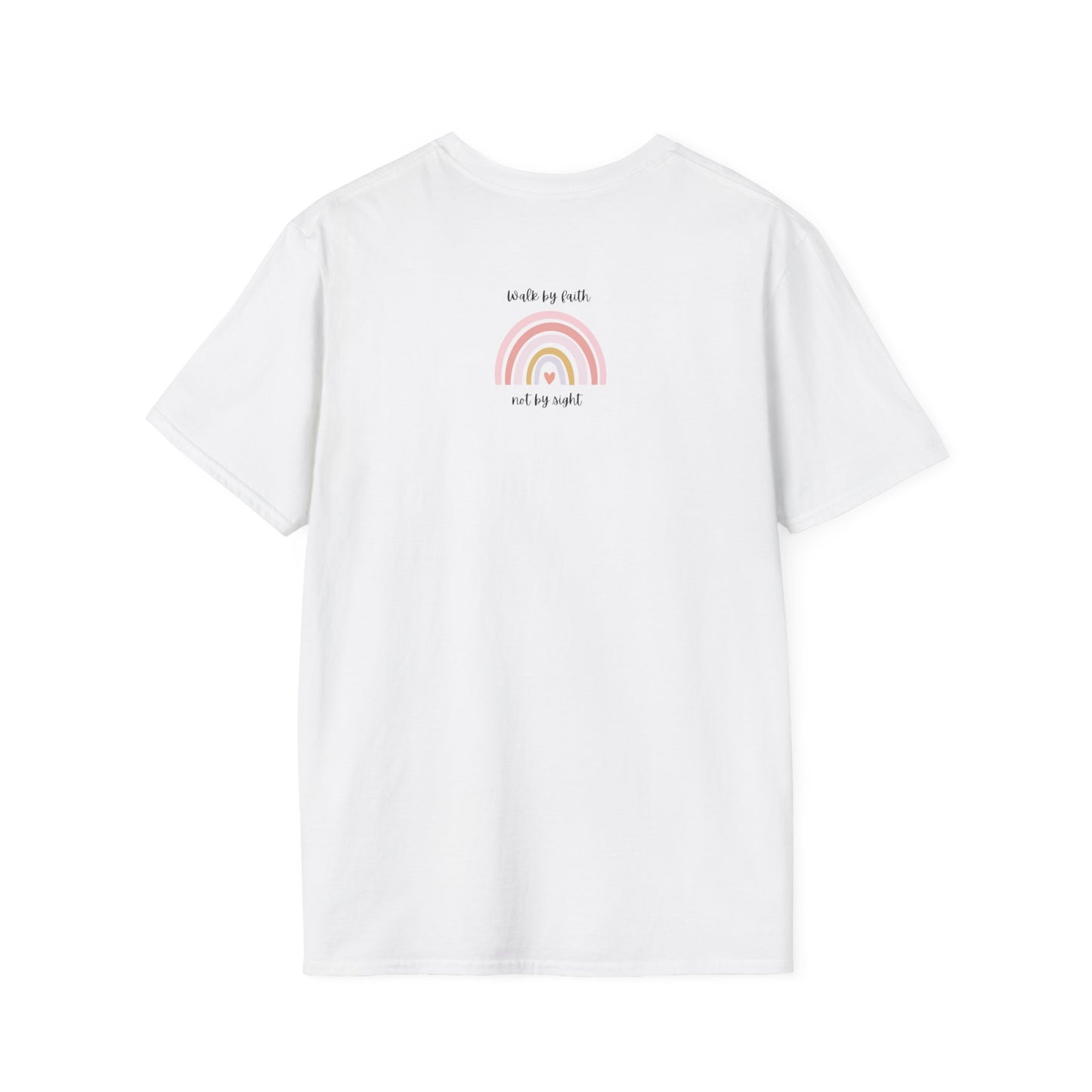 Walk By Faith Rainbow Unisex Soft Style T-Shirt