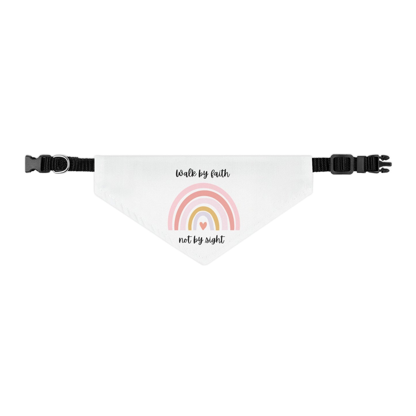 Walk By Faith Rainbow Pet Bandana Collar