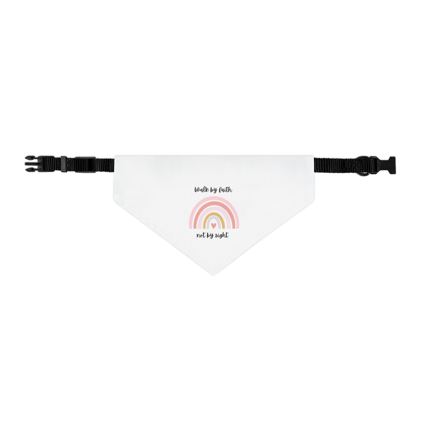 Walk By Faith Rainbow Pet Bandana Collar