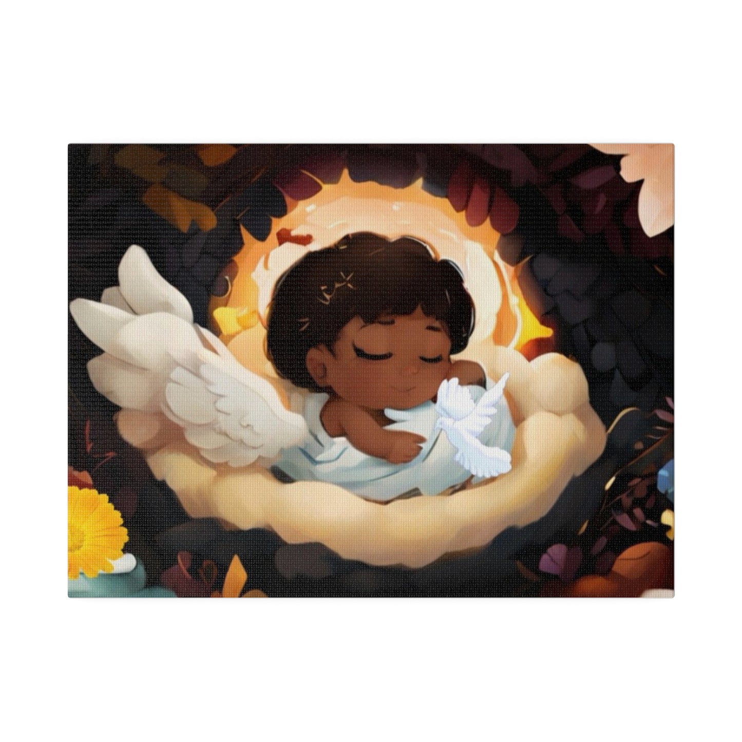 Sleeping Baby & Holy Spirit Dove Original Artwork Matte Canvas