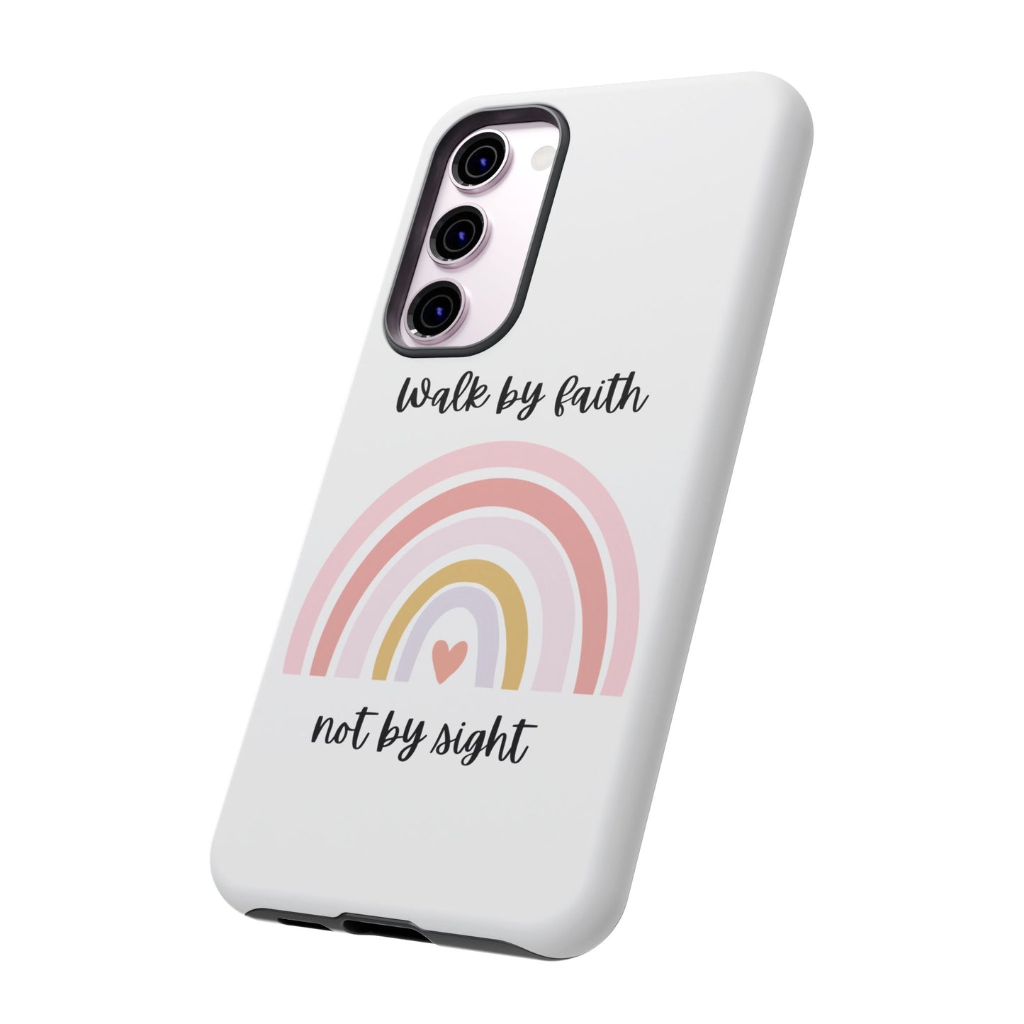 Walk By Faith Rainbow Phone Case