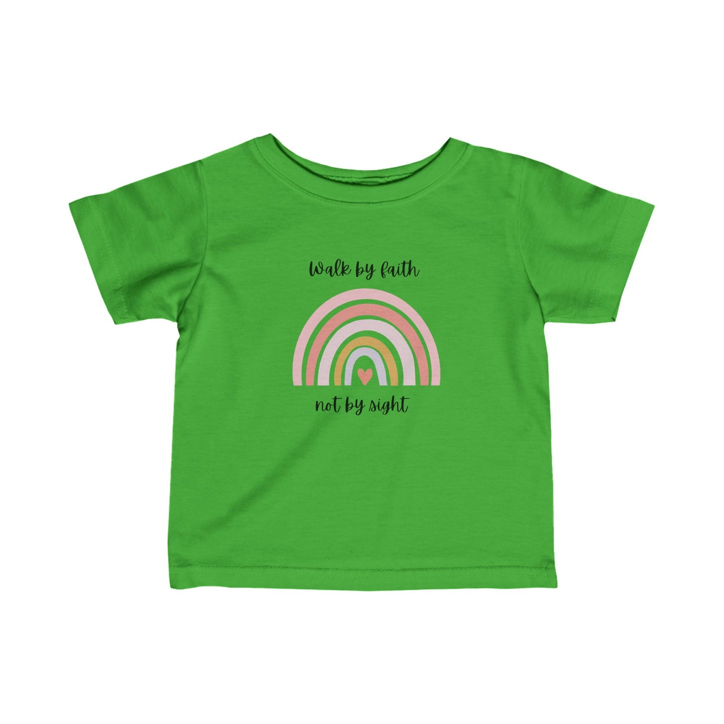 Walk By Faith Rainbow Infant Fine Jersey T-Shirt