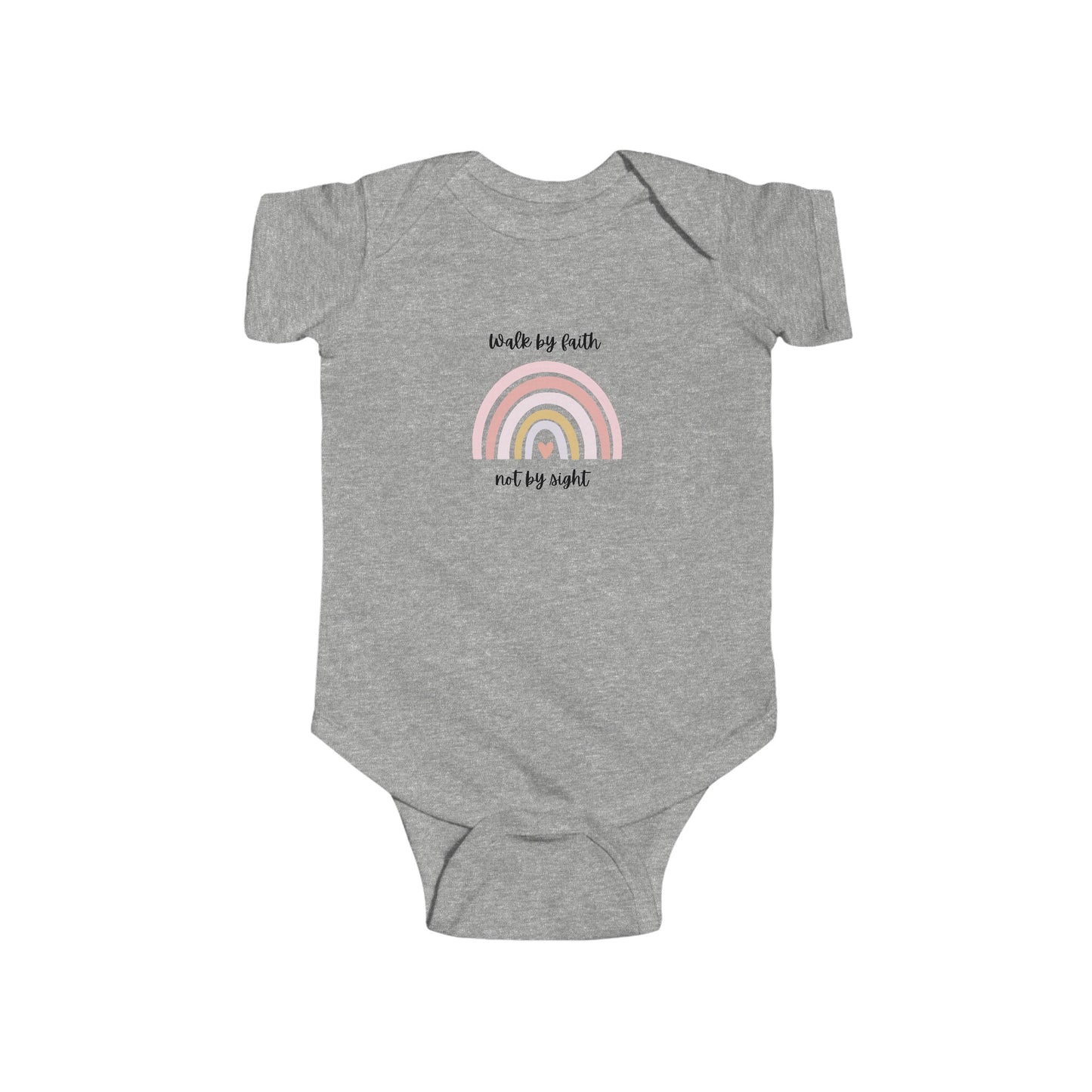 Walk By Faith Rainbow Infant Fine Jersey Bodysuit