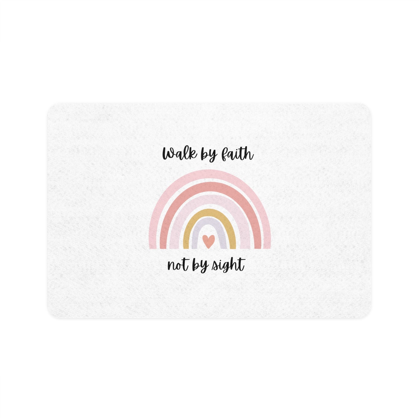 Walk By Faith Rainbow Pet Food Mat