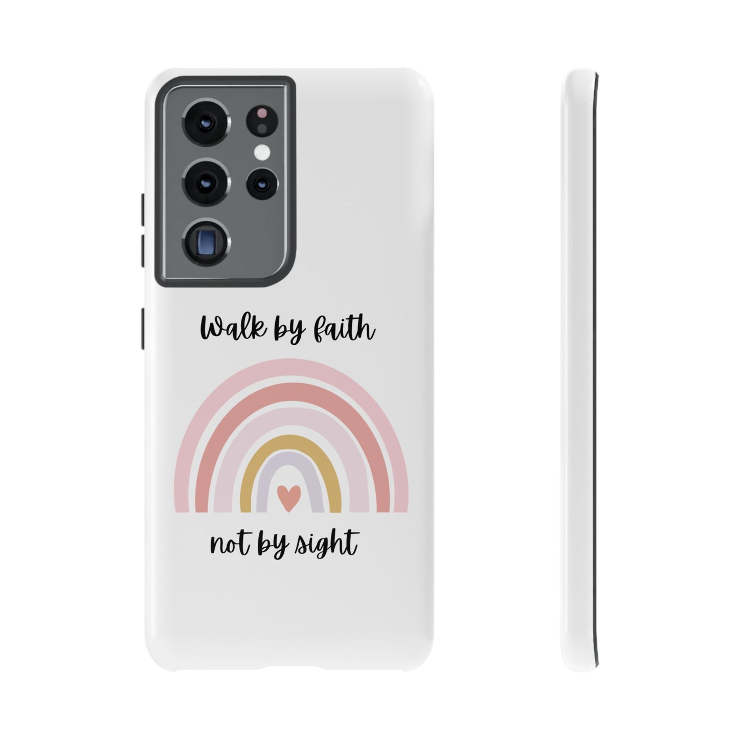 Walk By Faith Rainbow Phone Case