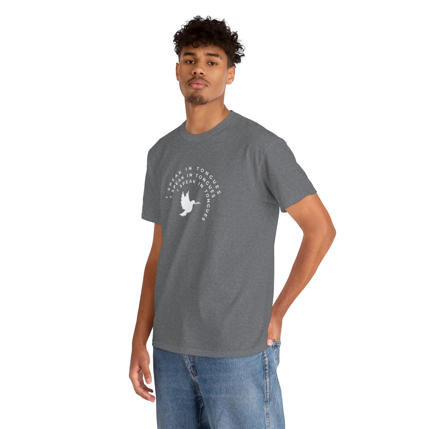 Speak In Tongues White Dove Unisex Cotton T-Shirt