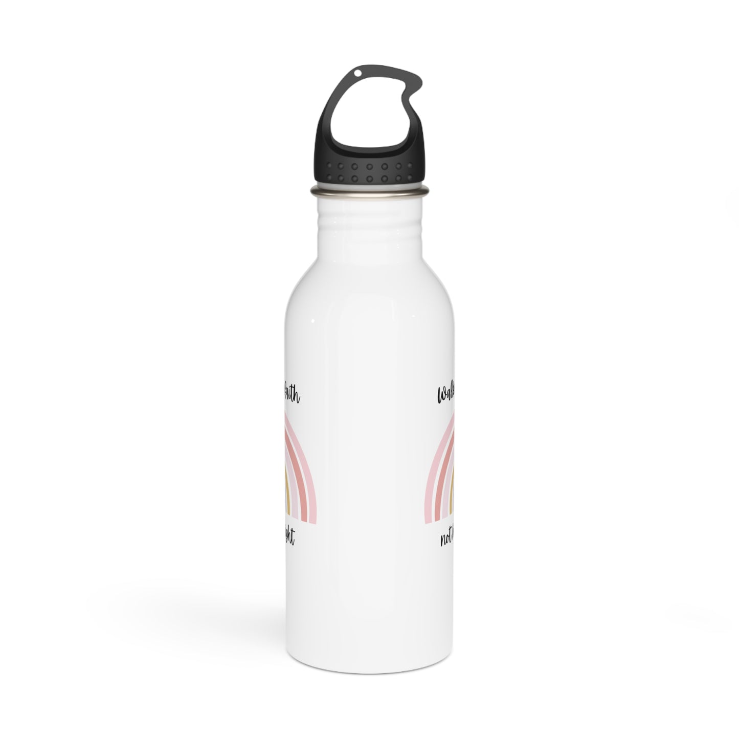 Walk By Faith Rainbow Stainless Steel Water Bottle