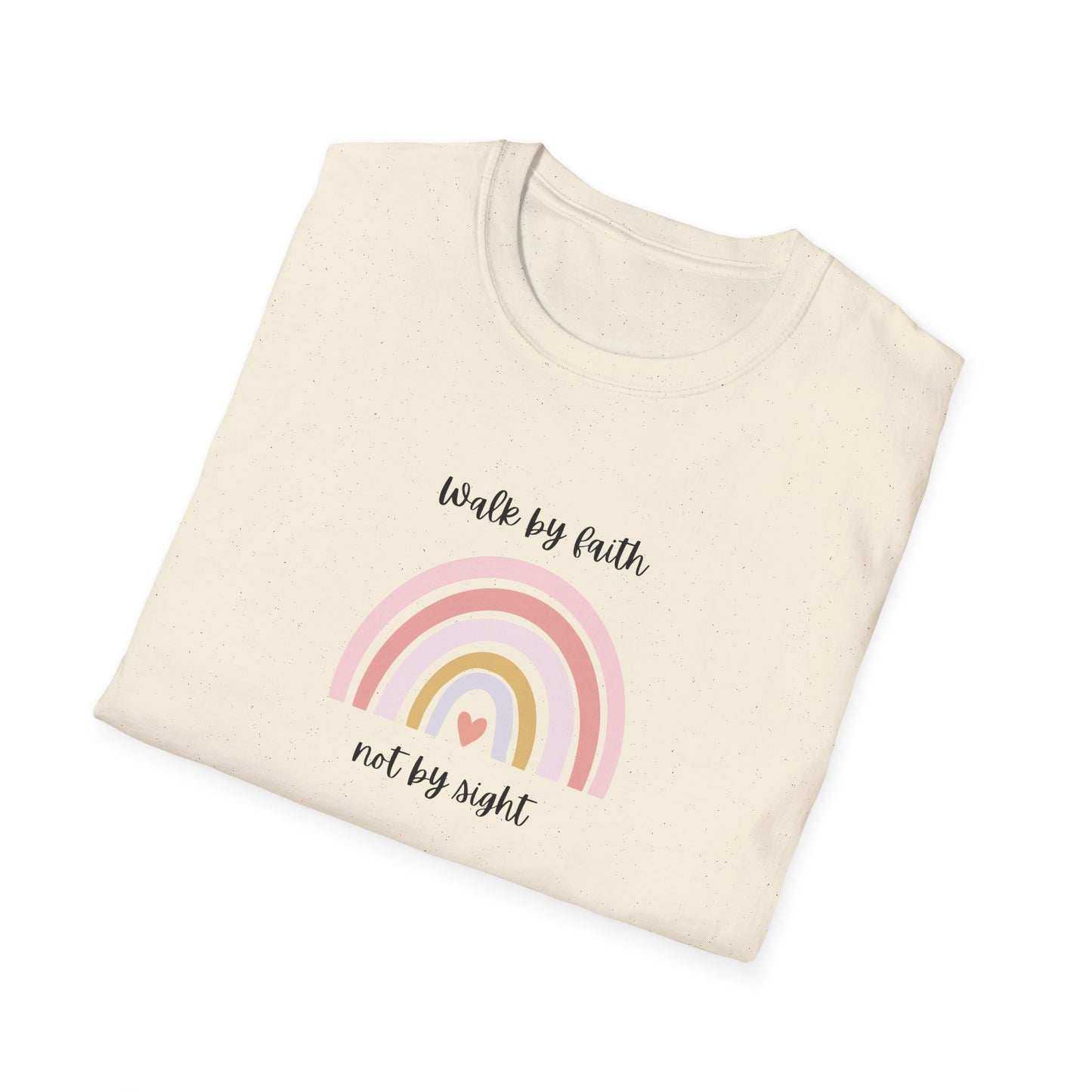 Walk By Faith Rainbow Unisex Soft Style T-Shirt