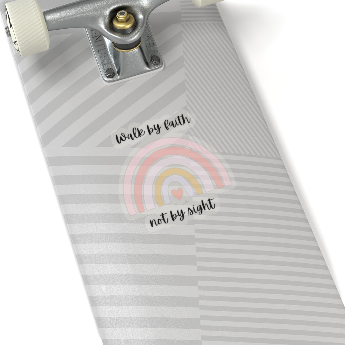 Walk By Faith Rainbow Kiss-Cut Stickers