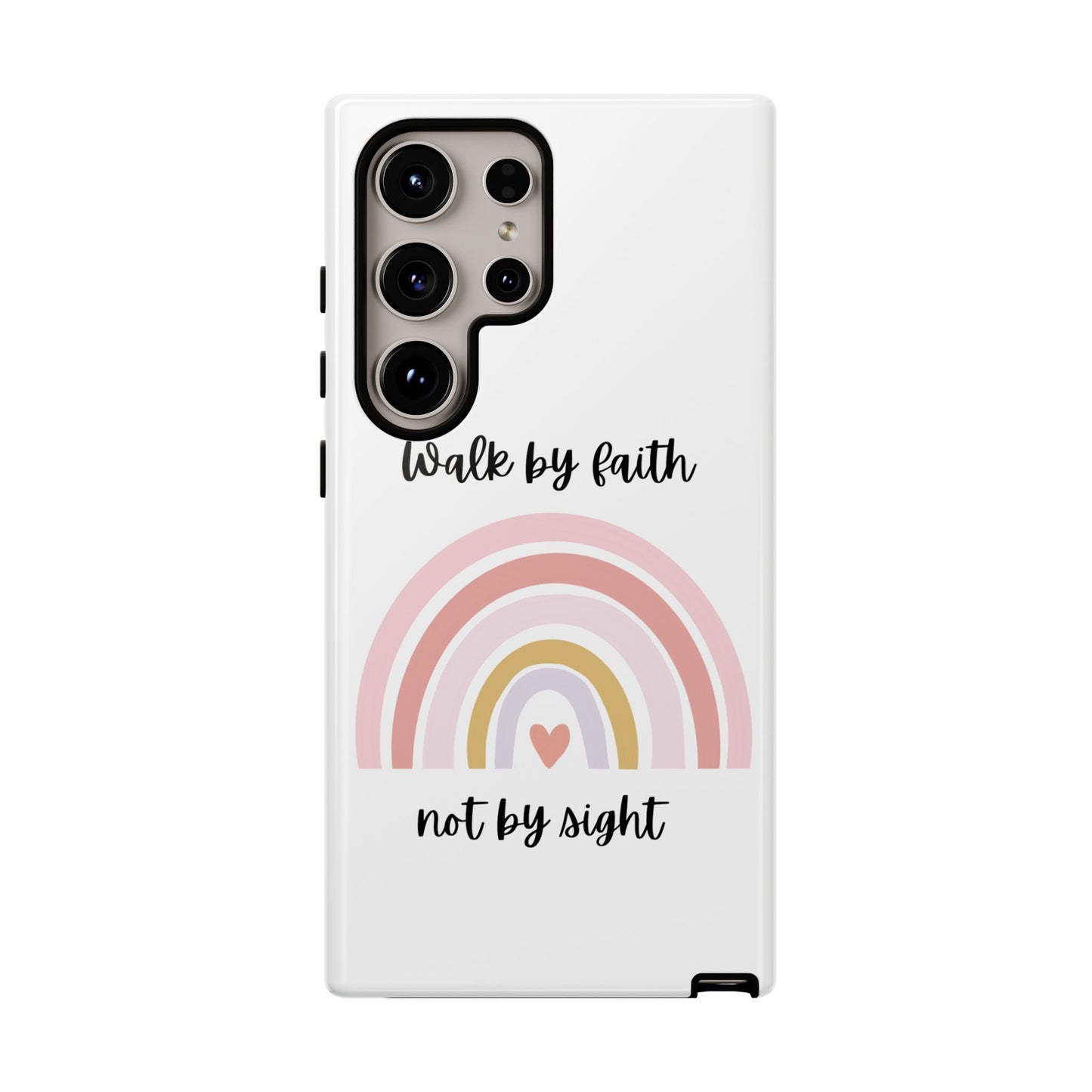 Walk By Faith Rainbow Phone Case