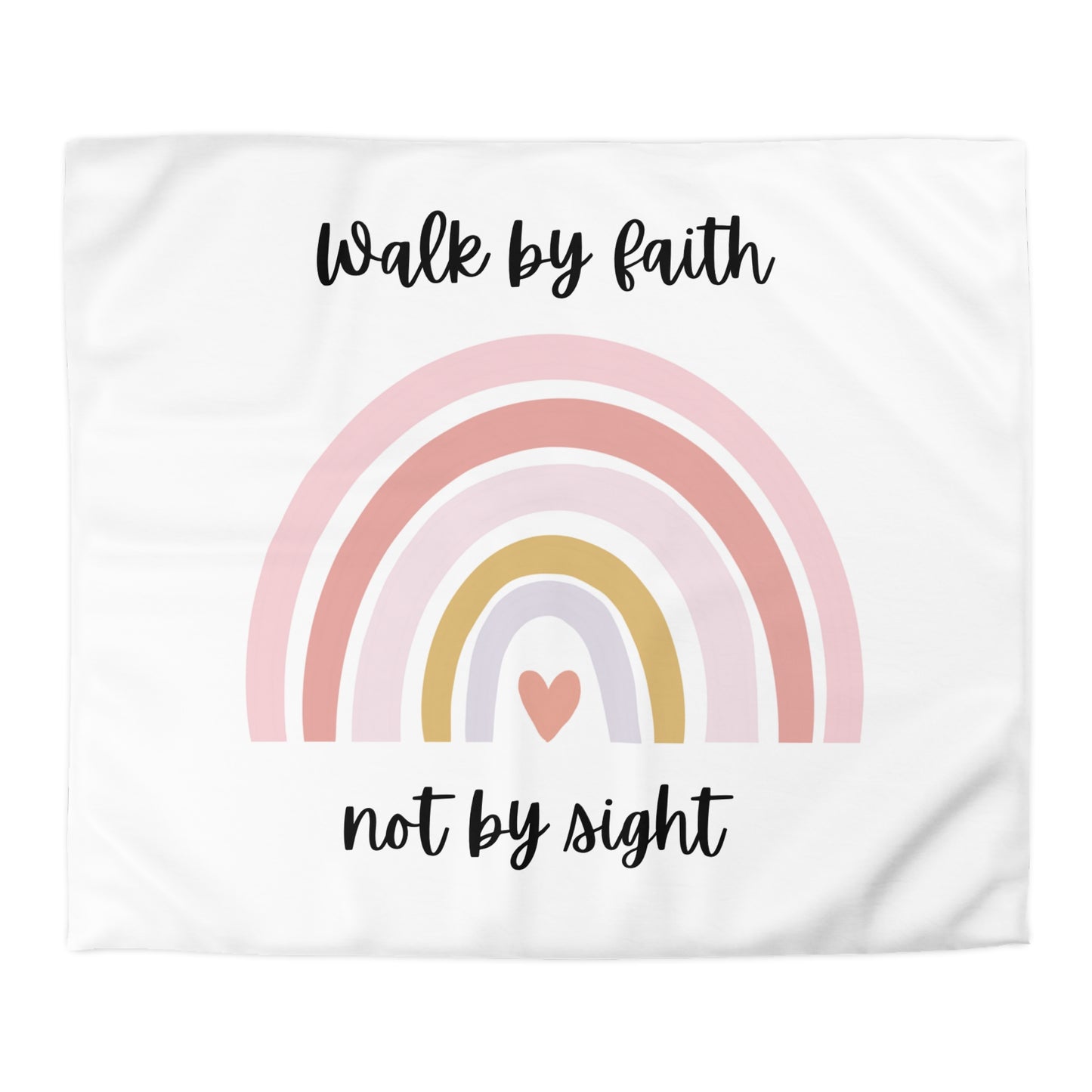 Walk By Faith Rainbow Microfiber Duvet Cover