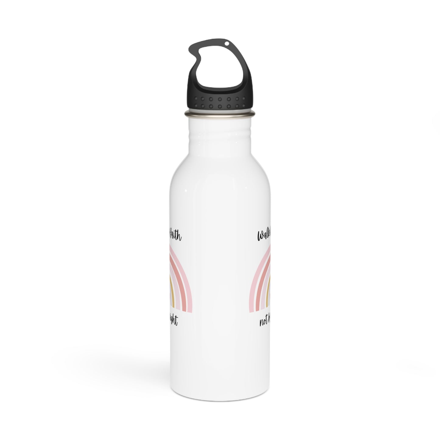 Walk By Faith Rainbow Stainless Steel Water Bottle