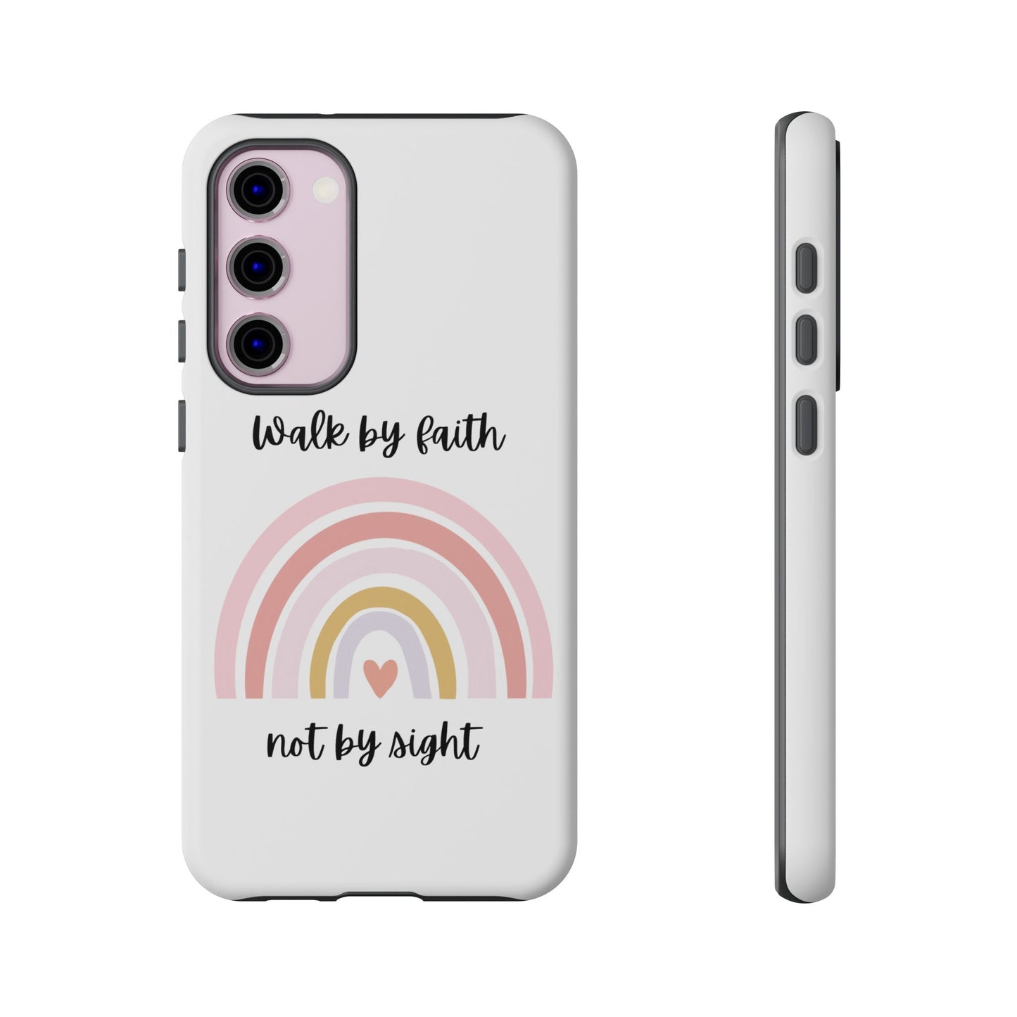 Walk By Faith Rainbow Phone Case