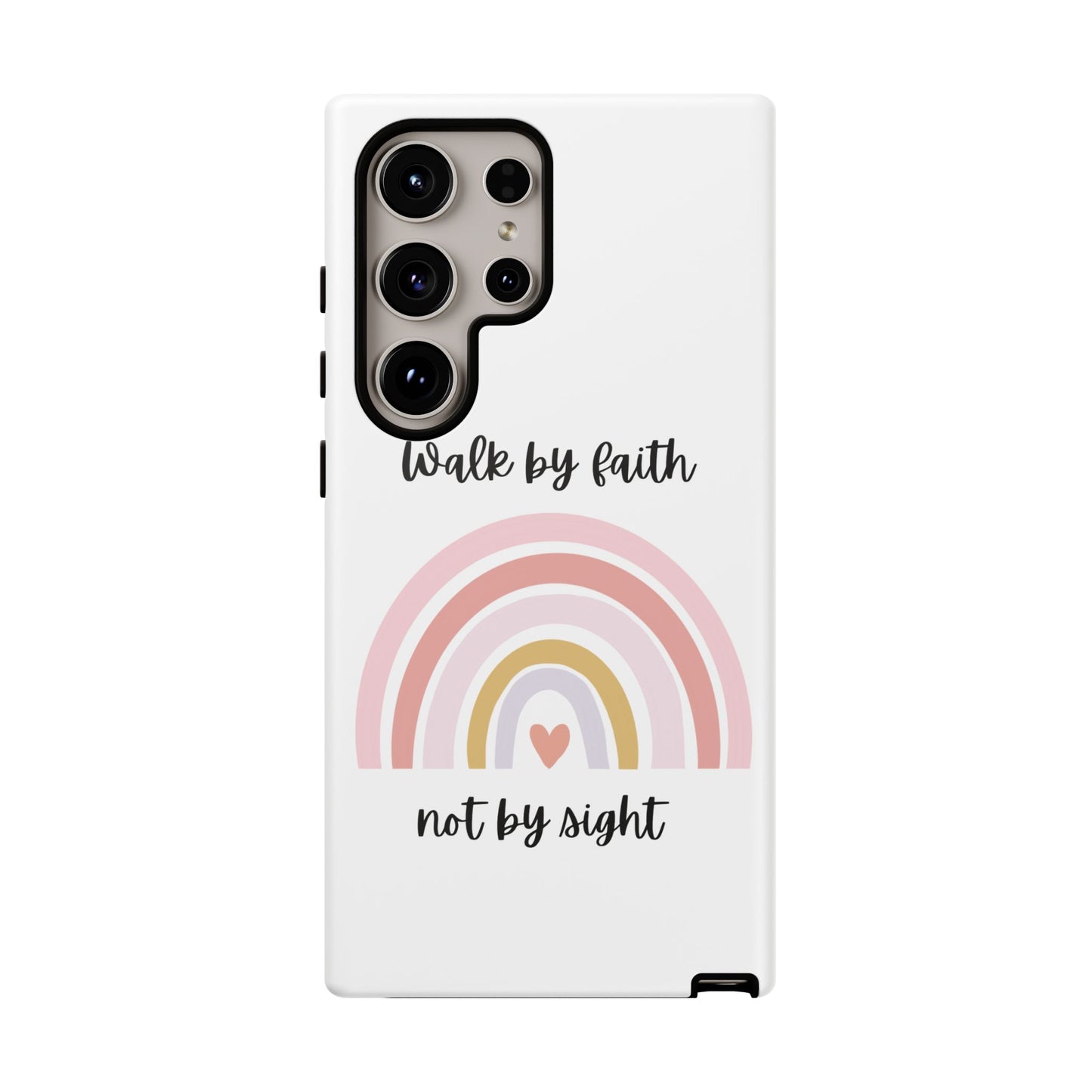Walk By Faith Rainbow Phone Case