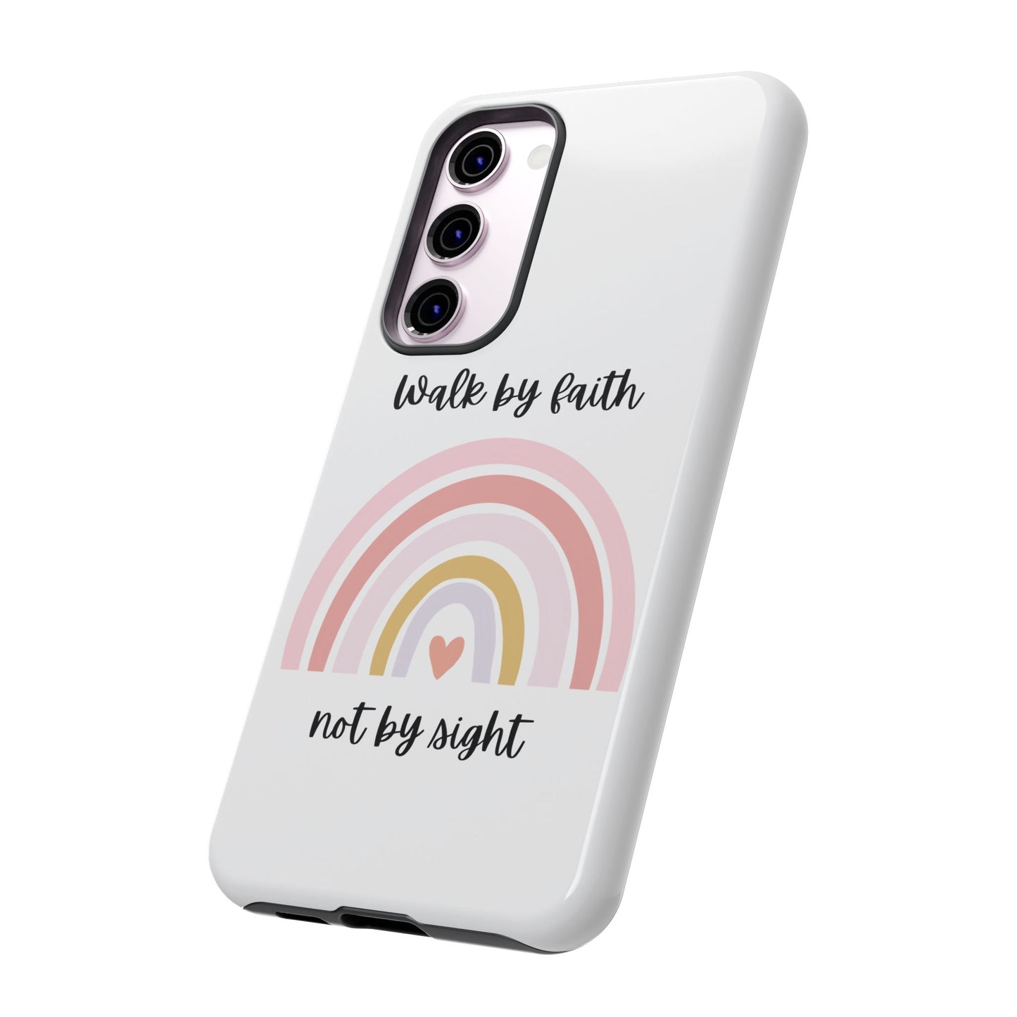 Walk By Faith Rainbow Phone Case