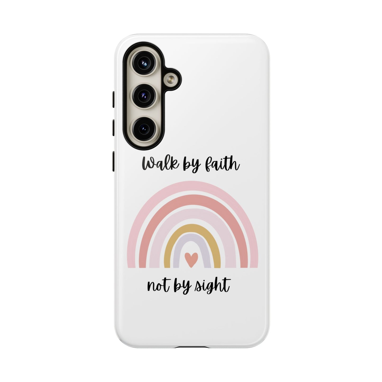 Walk By Faith Rainbow Phone Case