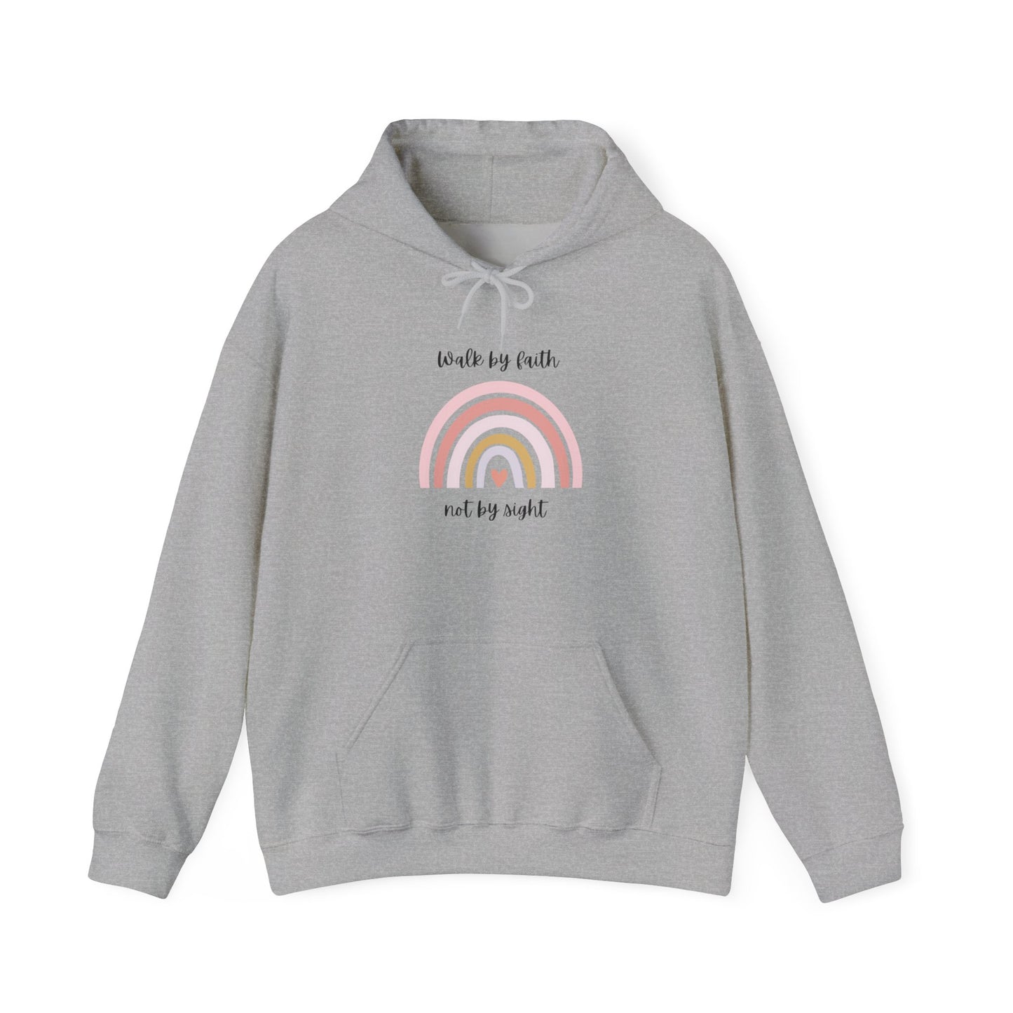 Walk By Faith Rainbow Hooded Sweatshirt