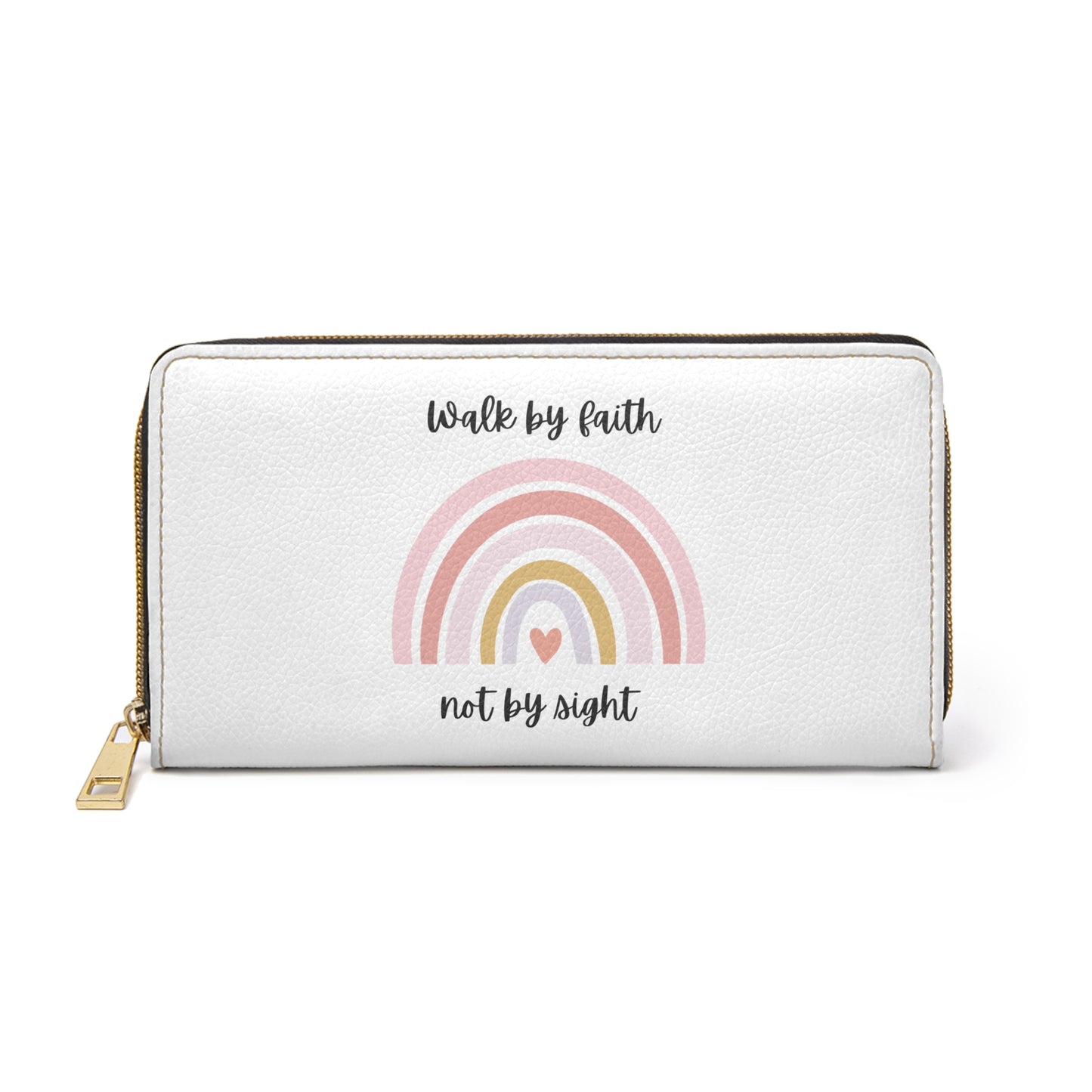 Walk By Faith Rainbow Zipper Wallet