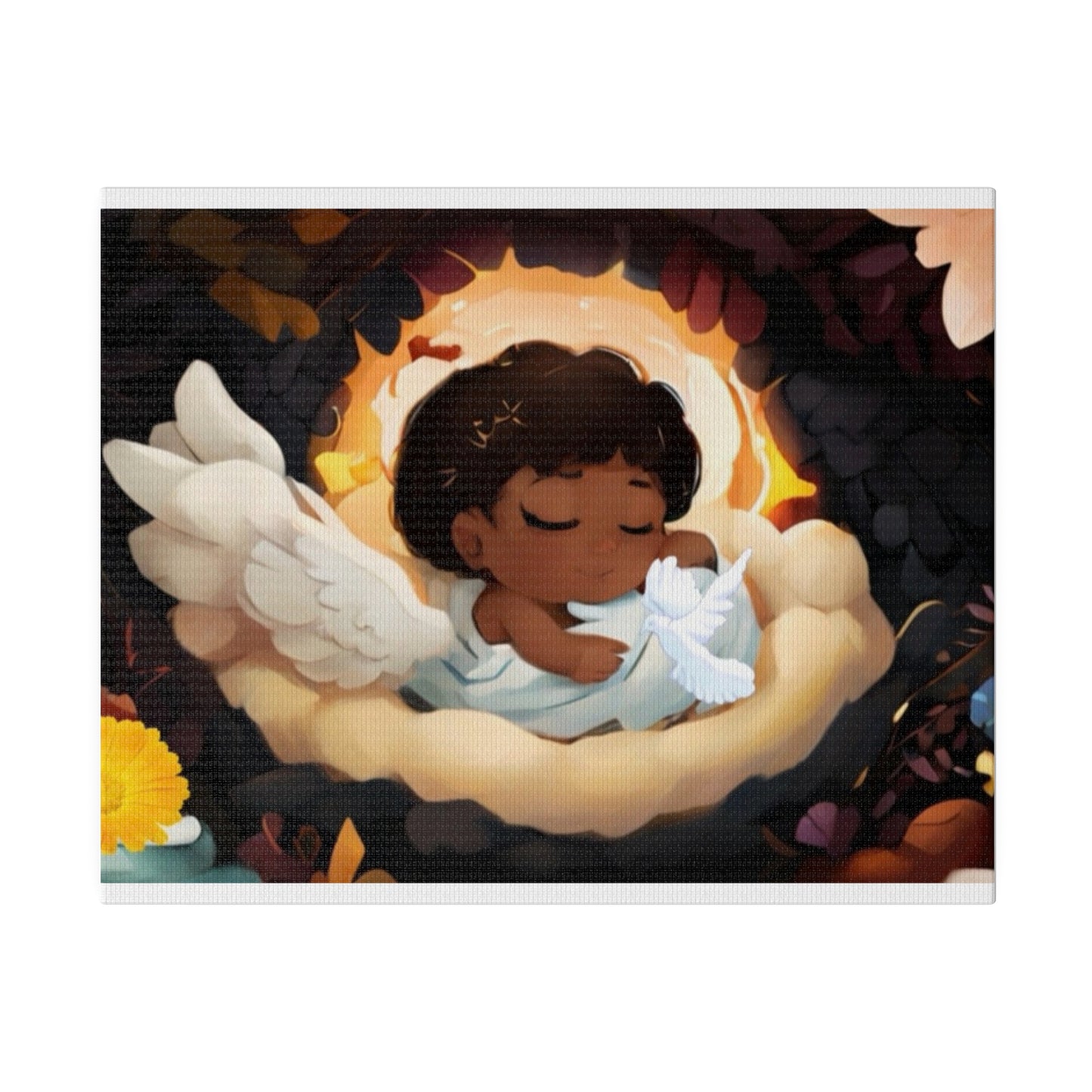 Sleeping Baby & Holy Spirit Dove Original Artwork Matte Canvas
