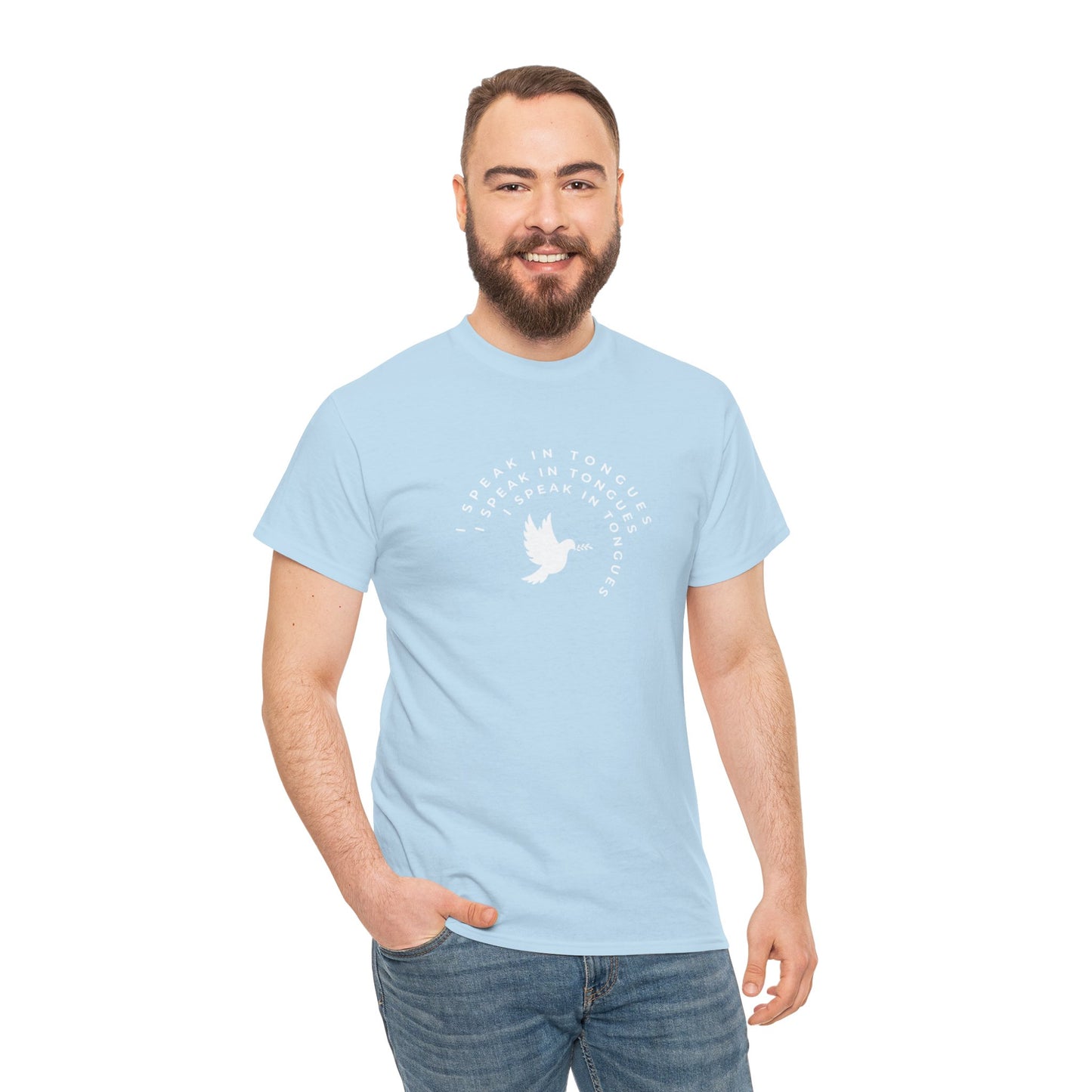 Speak In Tongues White Dove Unisex Cotton T-Shirt