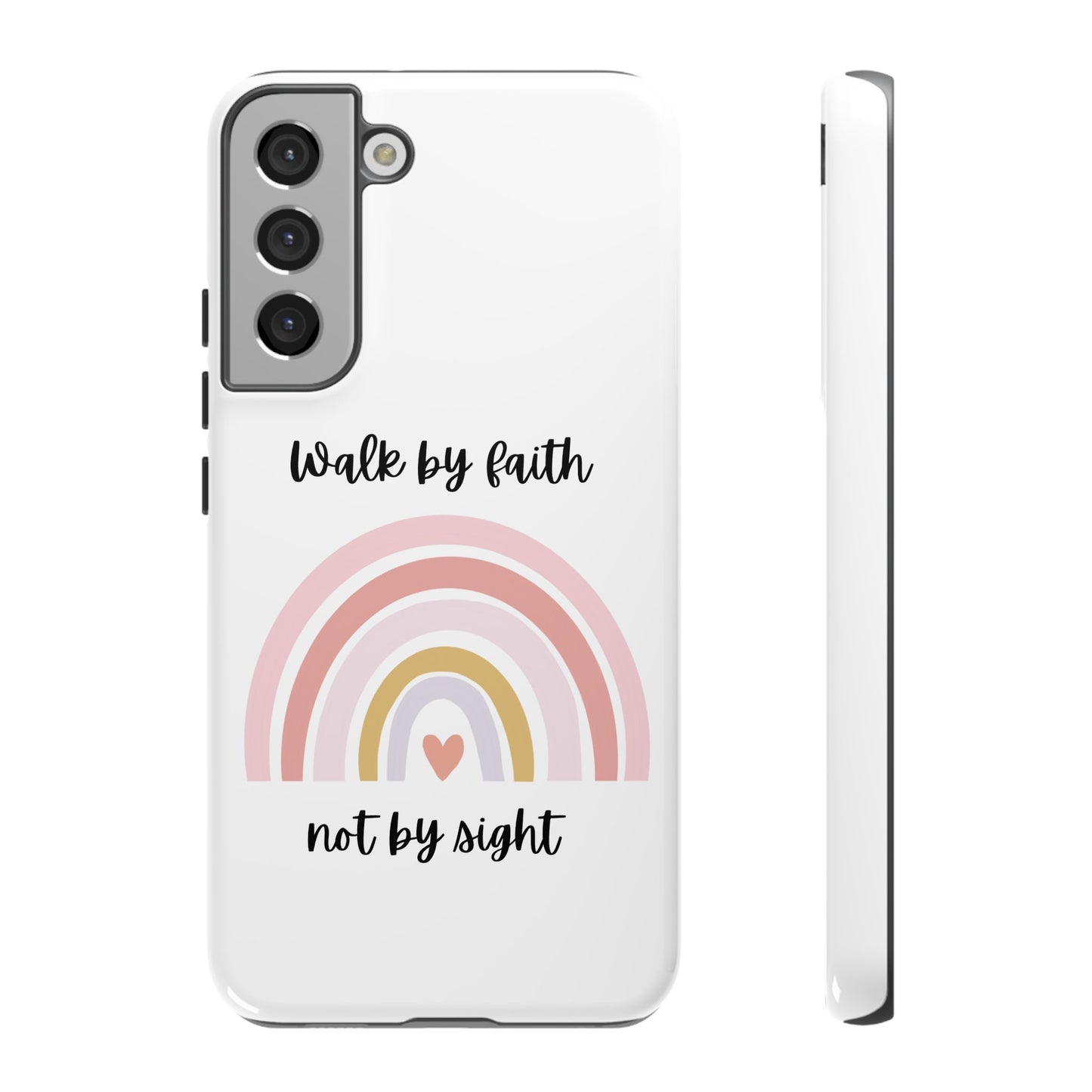 Walk By Faith Rainbow Phone Case