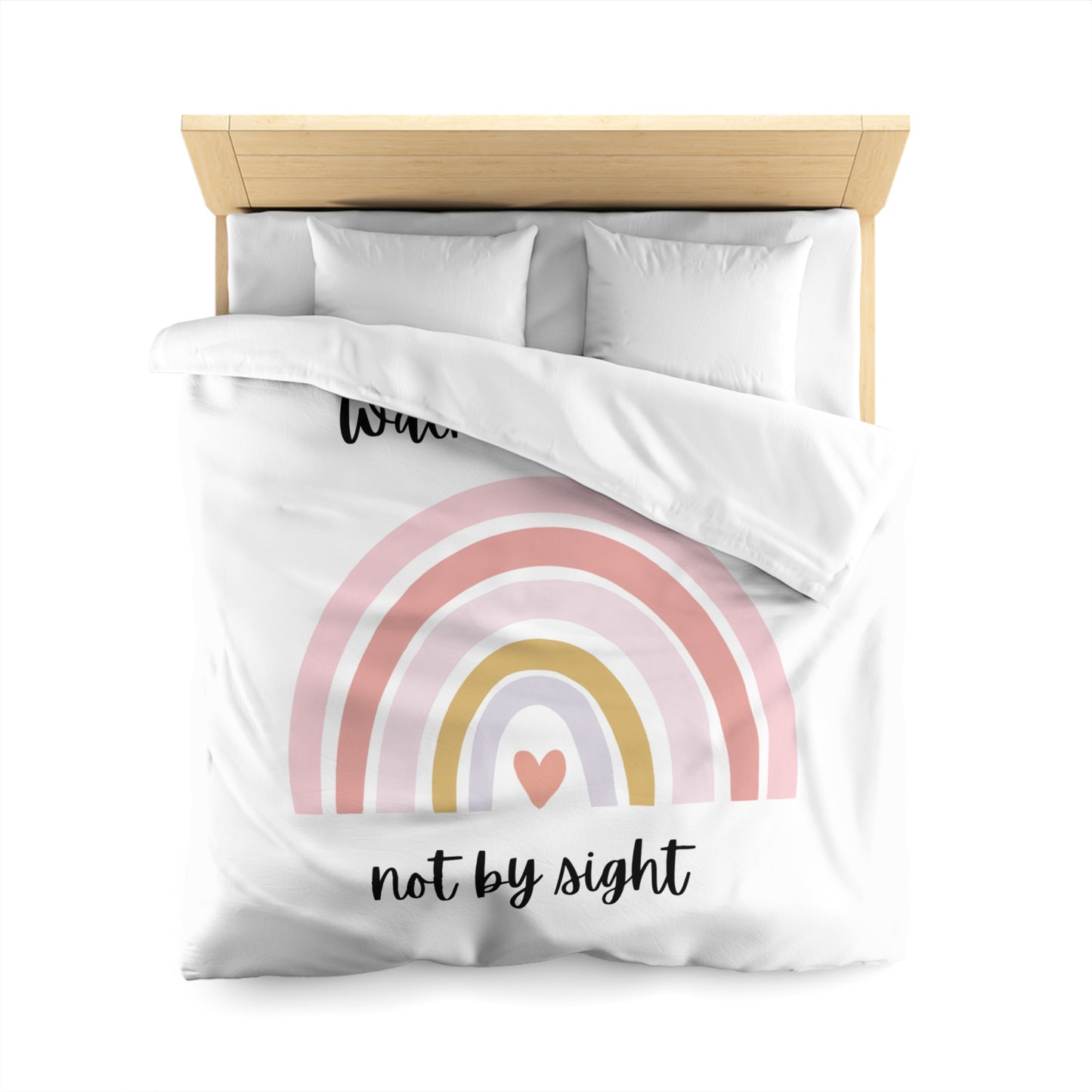 Walk By Faith Rainbow Microfiber Duvet Cover