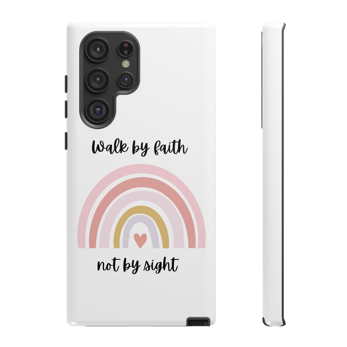 Walk By Faith Rainbow Phone Case