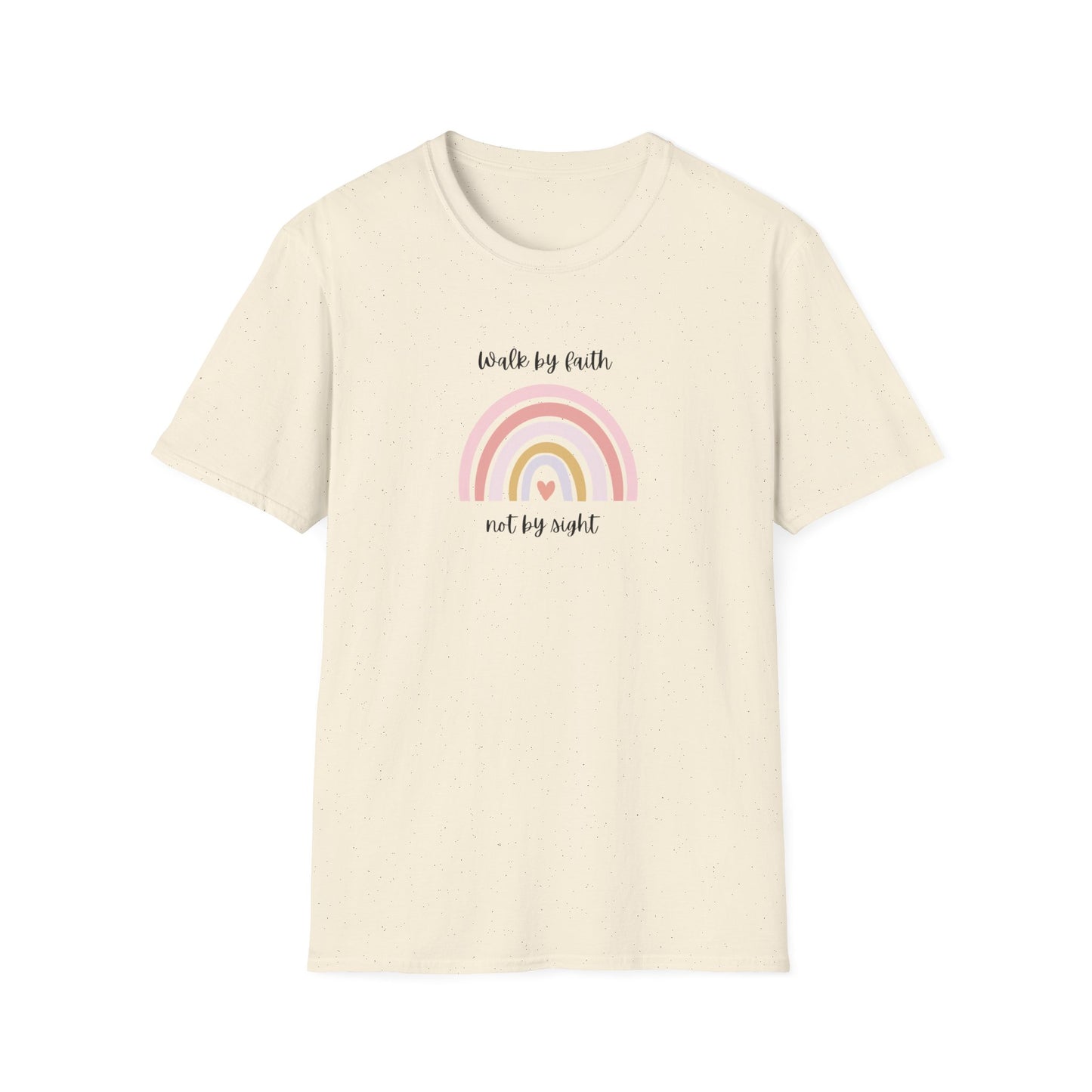 Walk By Faith Rainbow Unisex Soft Style T-Shirt