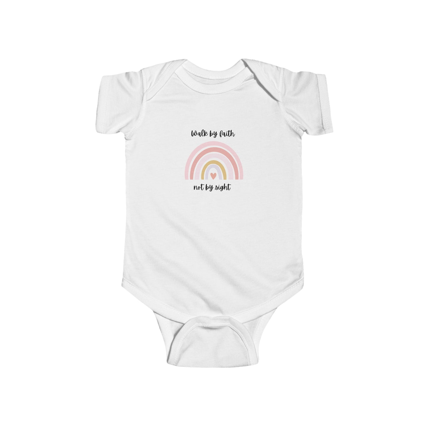 Walk By Faith Rainbow Infant Fine Jersey Bodysuit