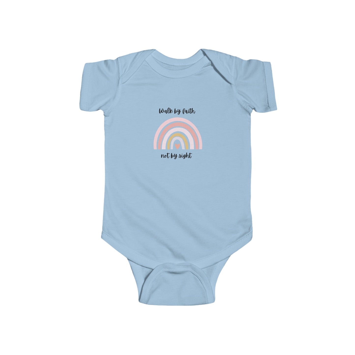 Walk By Faith Rainbow Infant Fine Jersey Bodysuit