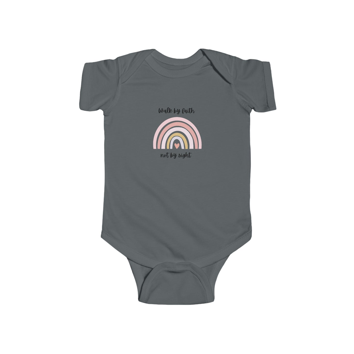 Walk By Faith Rainbow Infant Fine Jersey Bodysuit
